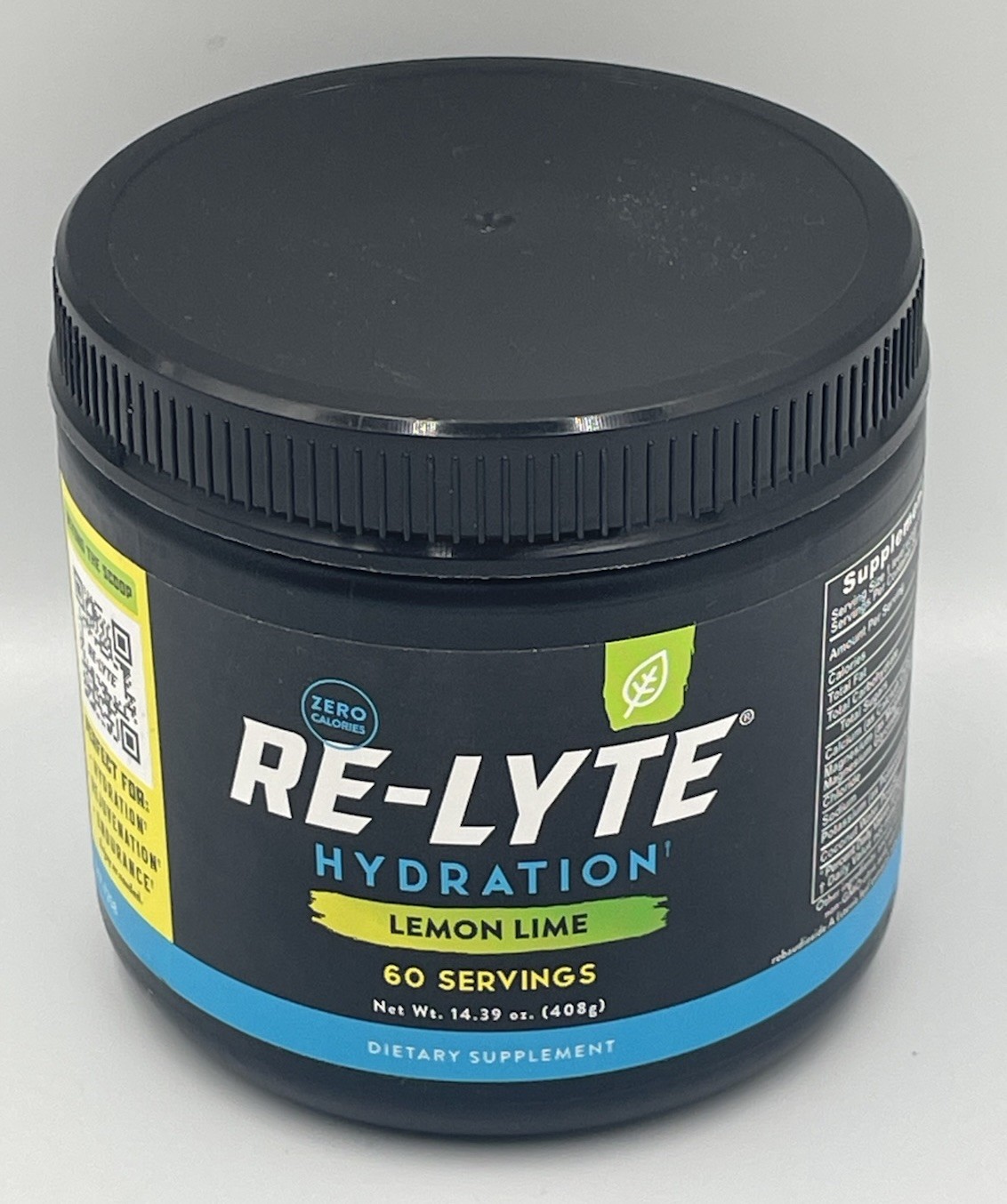 Redmond Re-Lyte Electrolyte Drink Mix LEMON LIME 14.39oz NEW SEALED Exp 12/2030