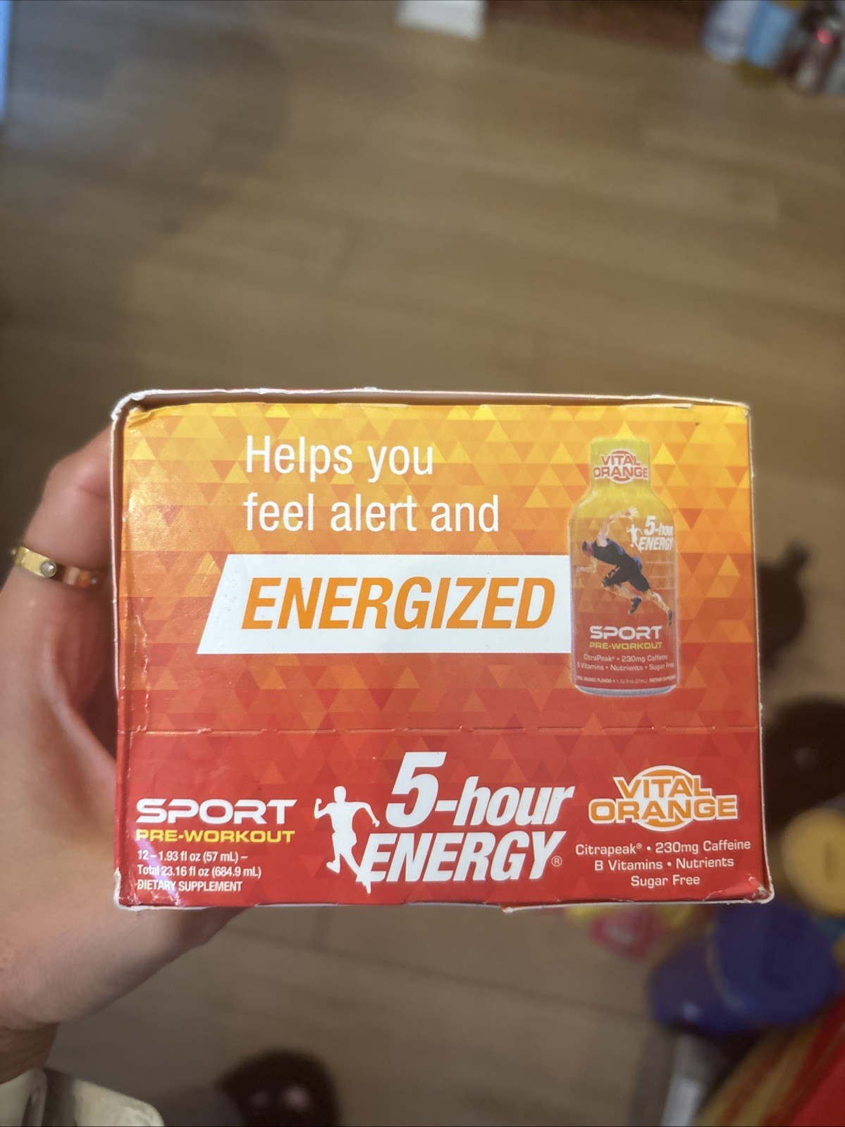 5 Hour Energy Sport Pre Workout Vital Orange 12 Pa K Fast Shipping