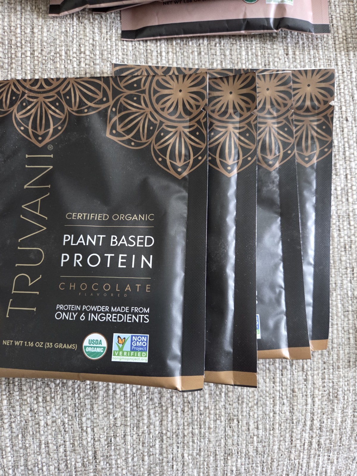 Truvani Certified Organic Non-GMO Plant-Based Protein Powder Sample Pack