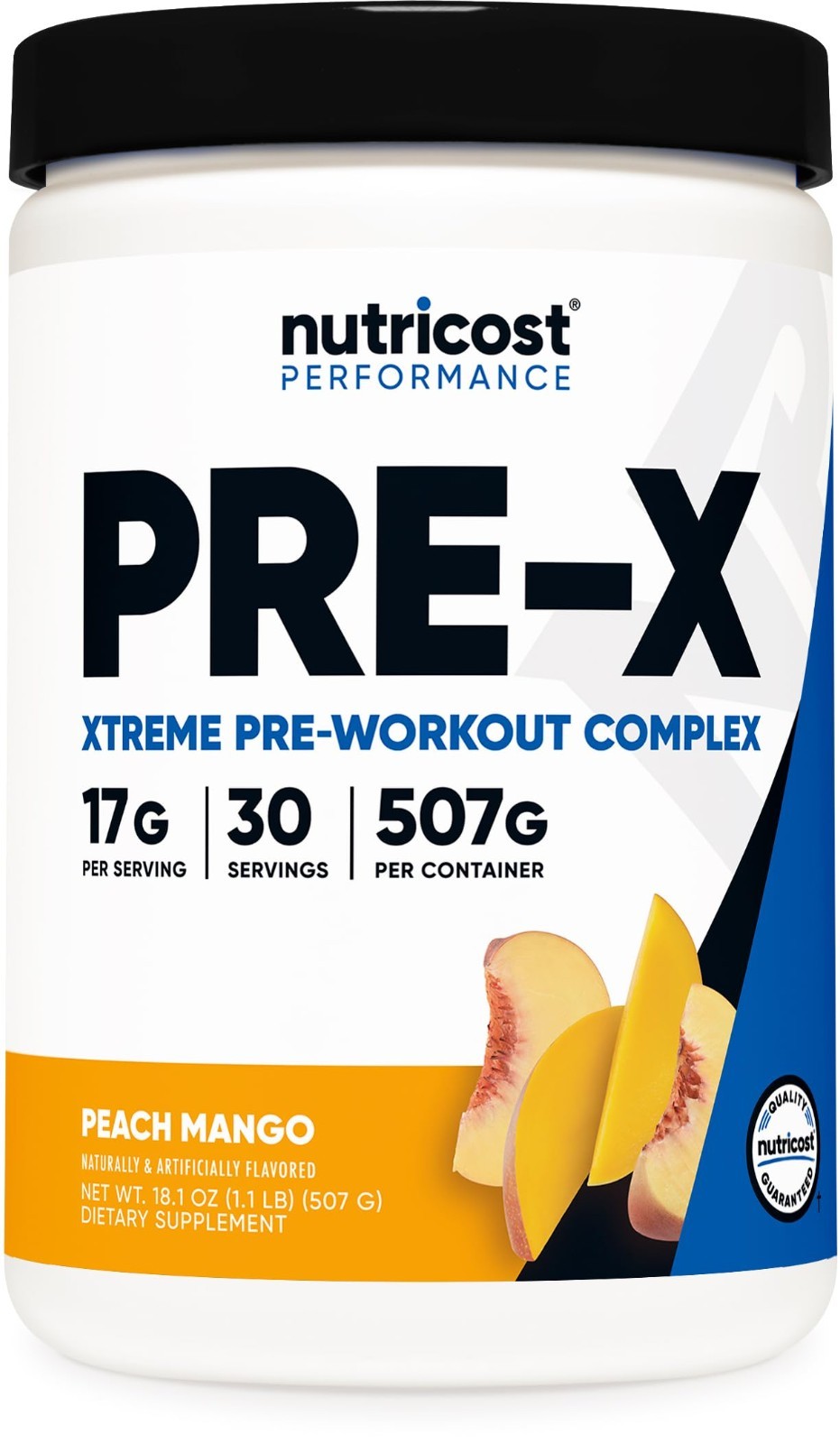 Extreme Pre-Workout Powder Complex – Peach Mango Flavor, 30 Servings, Vegan, GMO