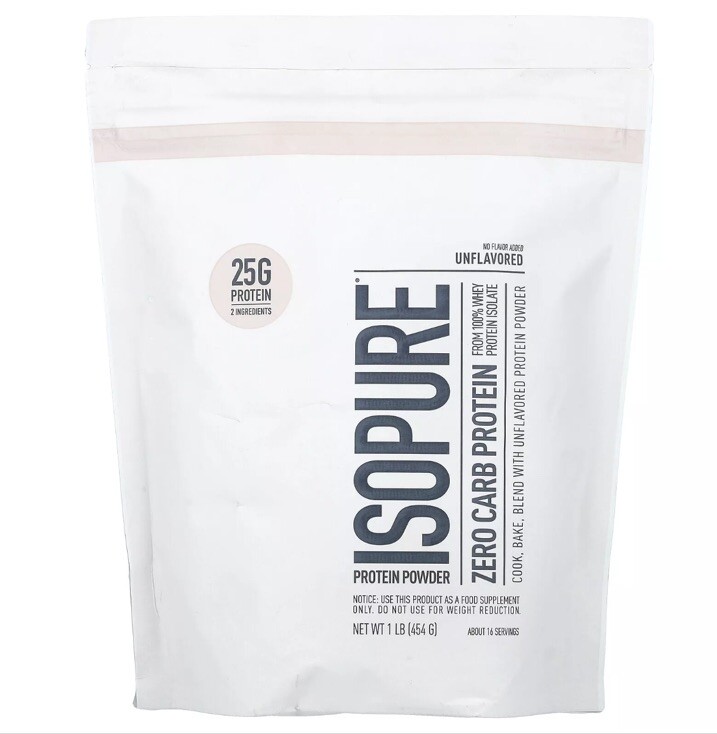 Isopure Protein Powder, Whey Protein Powder, 1 lb. – Unflavored – Exp. 2026