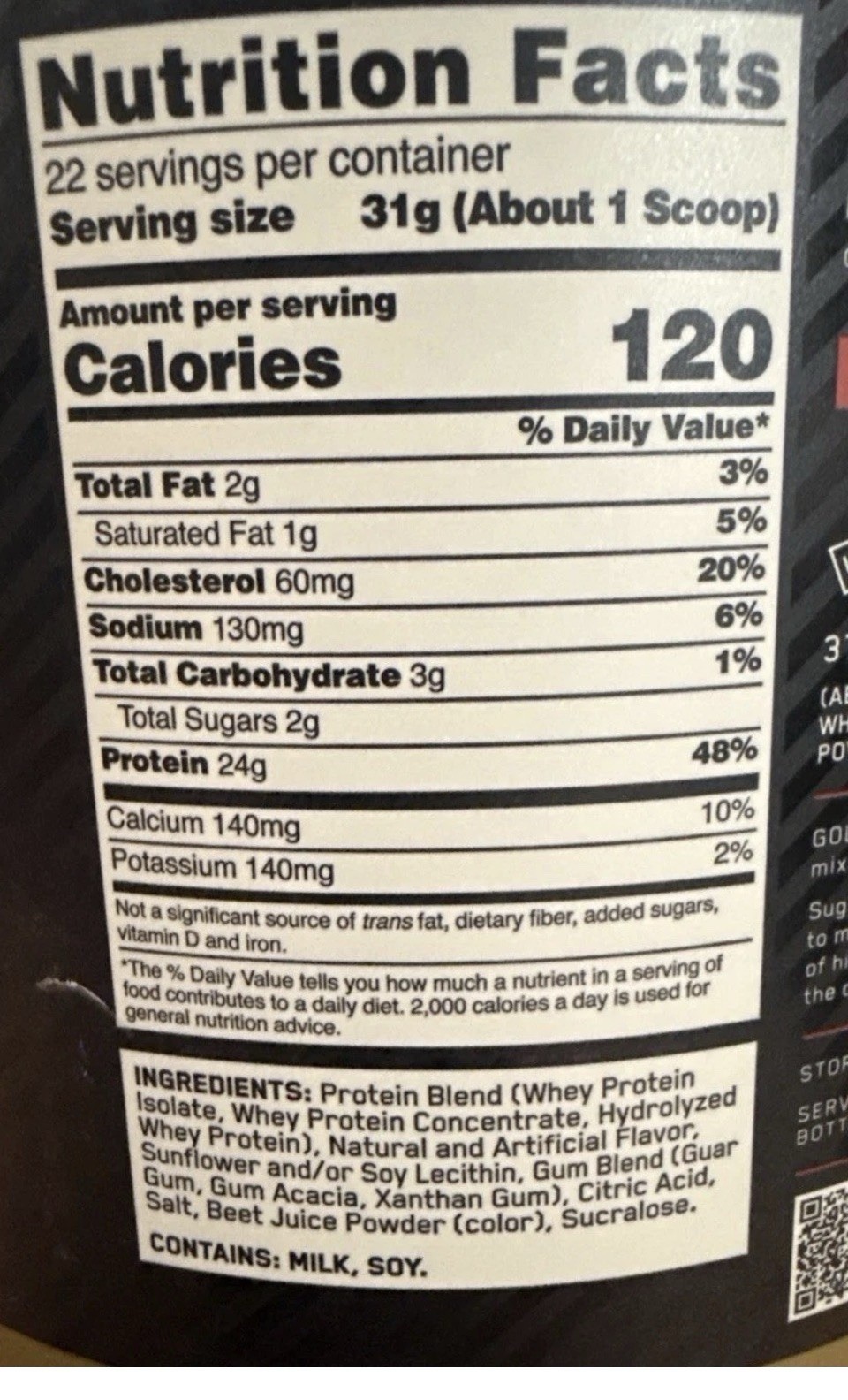 4/27 Optimum Nutrition Gold Standard 100% Whey Protein Powder – Strawberries & C