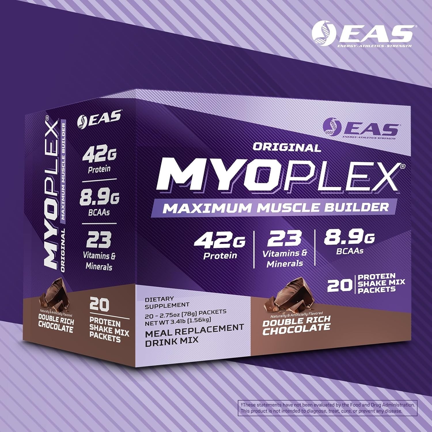 EAS Original Myoplex High Protein Meal Replacement 20 Individual Packs 6 Flavors