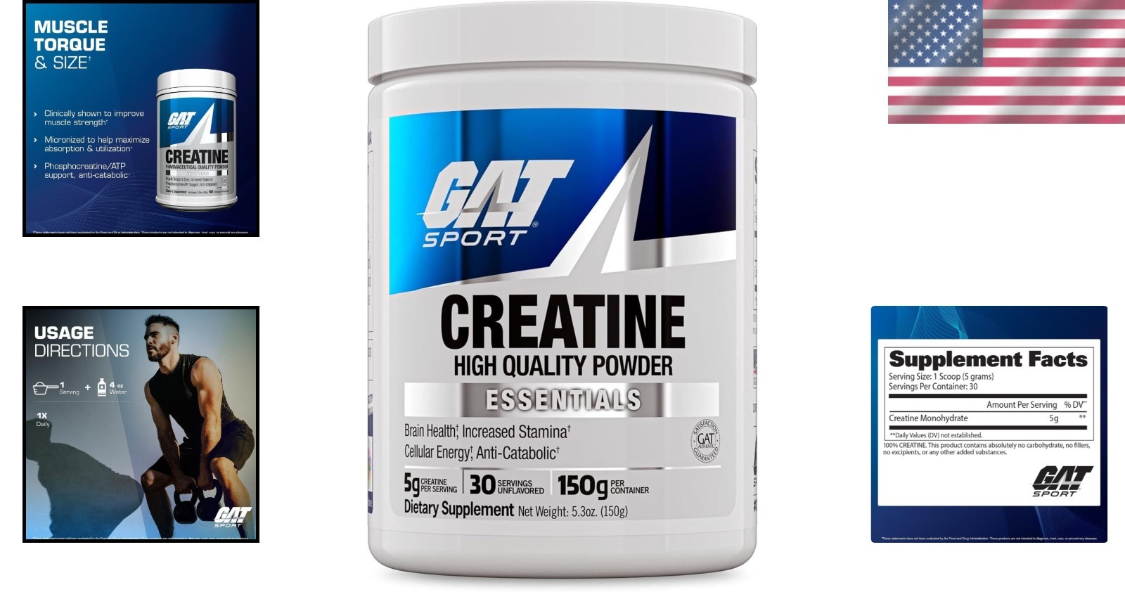 Creatine Monohydrate Powder 150g – Enhance Strength & Brain Health, 30 Servings