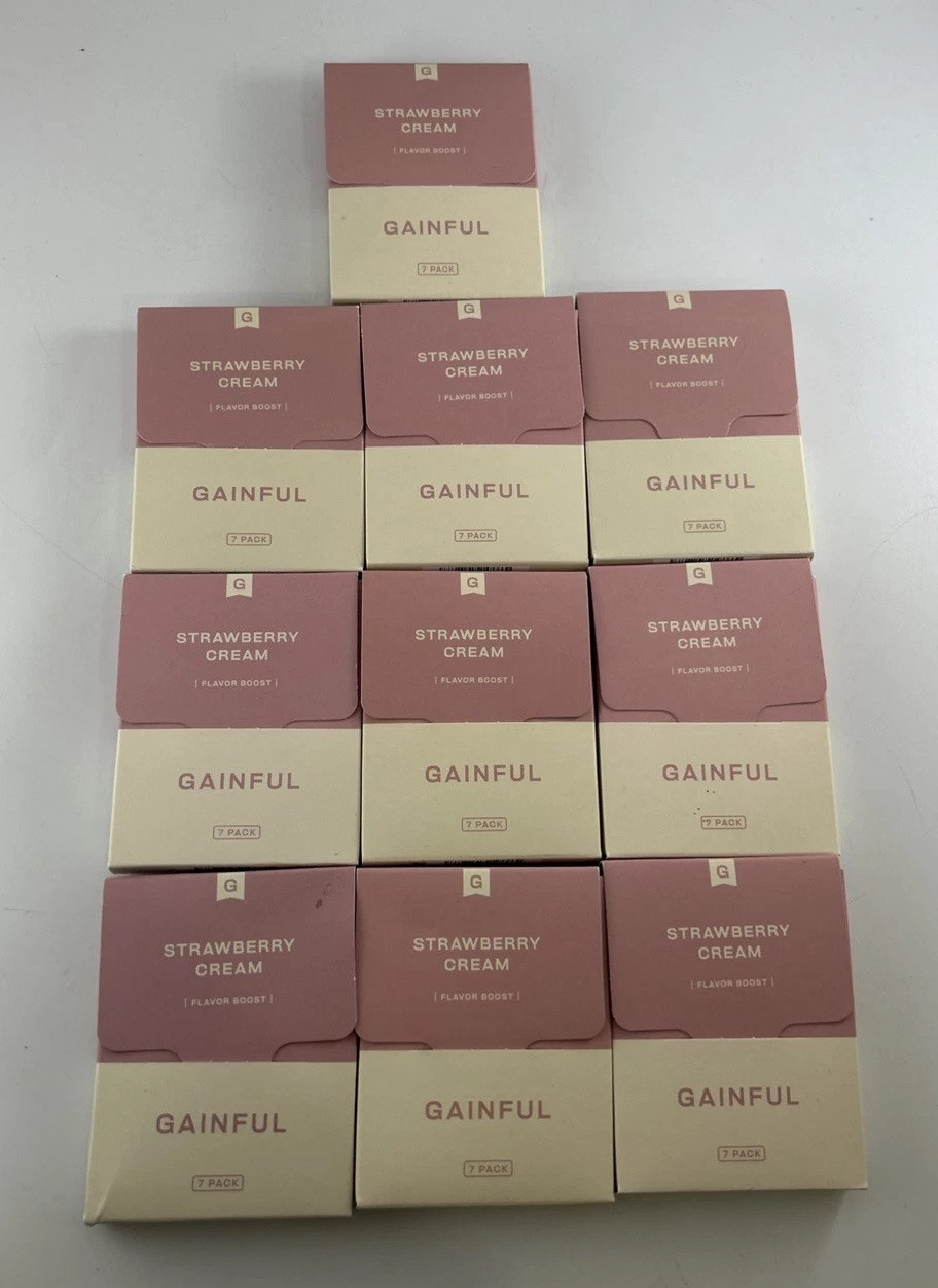 Gainful Strawberry Cream Flavor Boost 10 Boxes 7 Pack Each