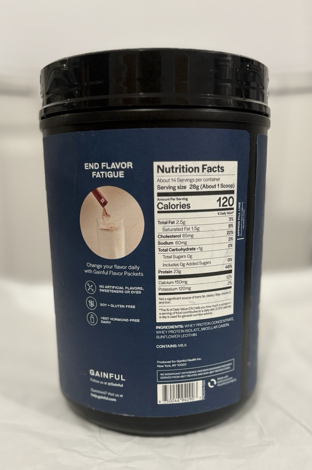 Gainful Everyday Whey Protein Powder 23g Protein per Serving, Unflavored