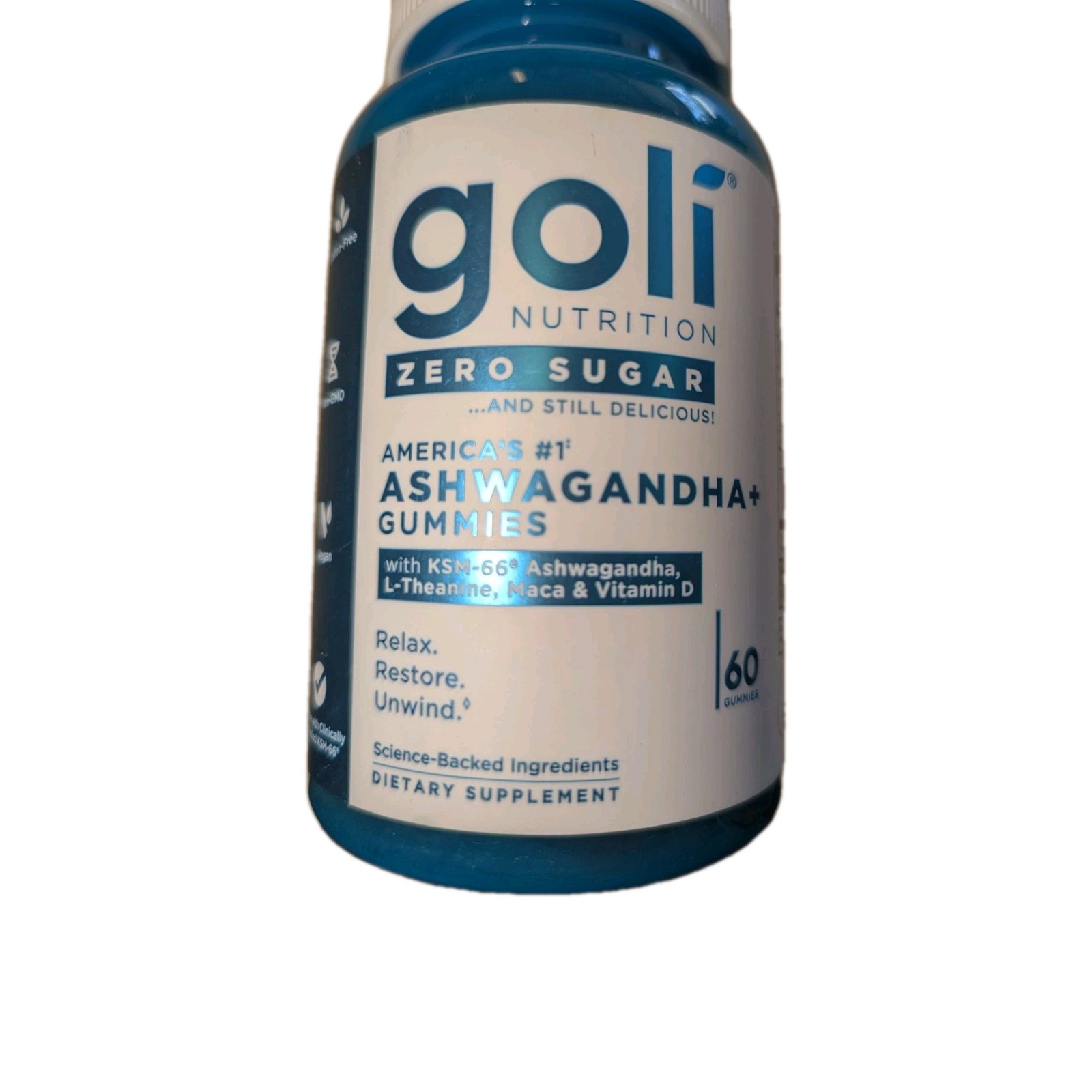NEW GOLI NUTRITION ZERO SUGAR ASHWAGANDHA GUMMIES – EXP 1/27
