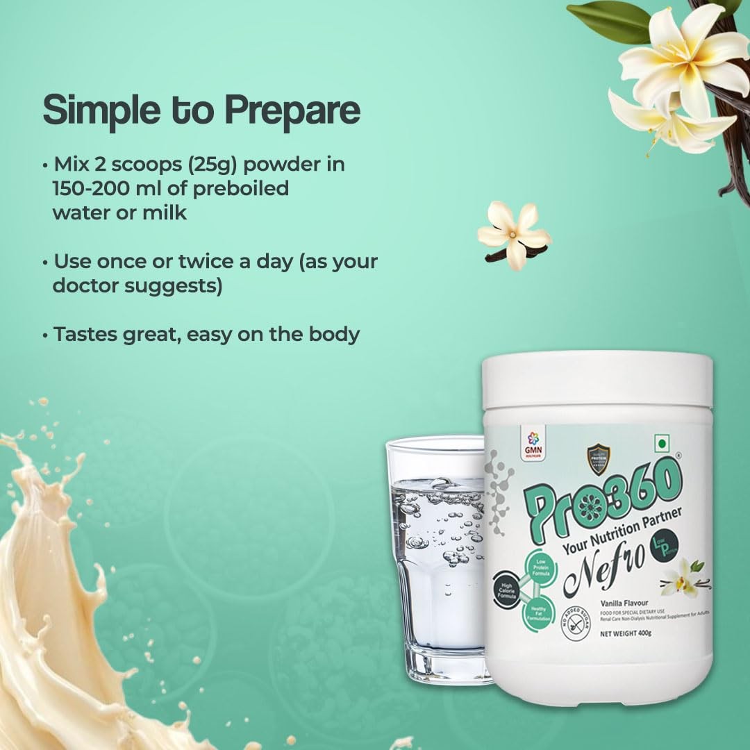 Pro360 Nefro LP Low Protein Vanilla Powder � Kidney Health, 400g