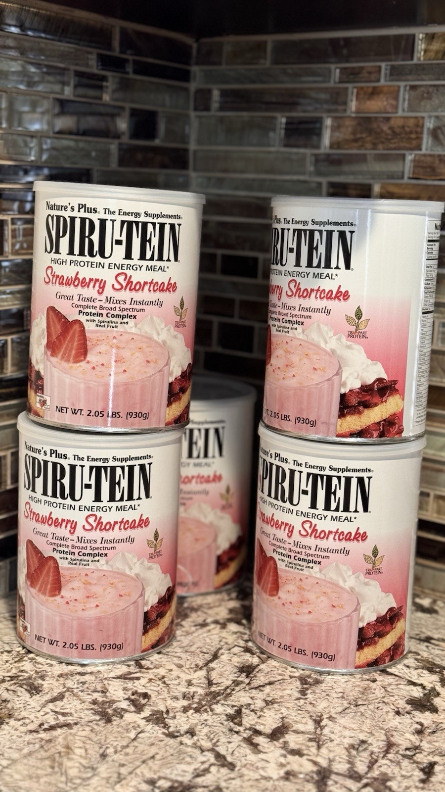 Nature’s Plus Spiru-tein Strawberry Shortcake Energy Meal 2.05 Lbs x 3 packs