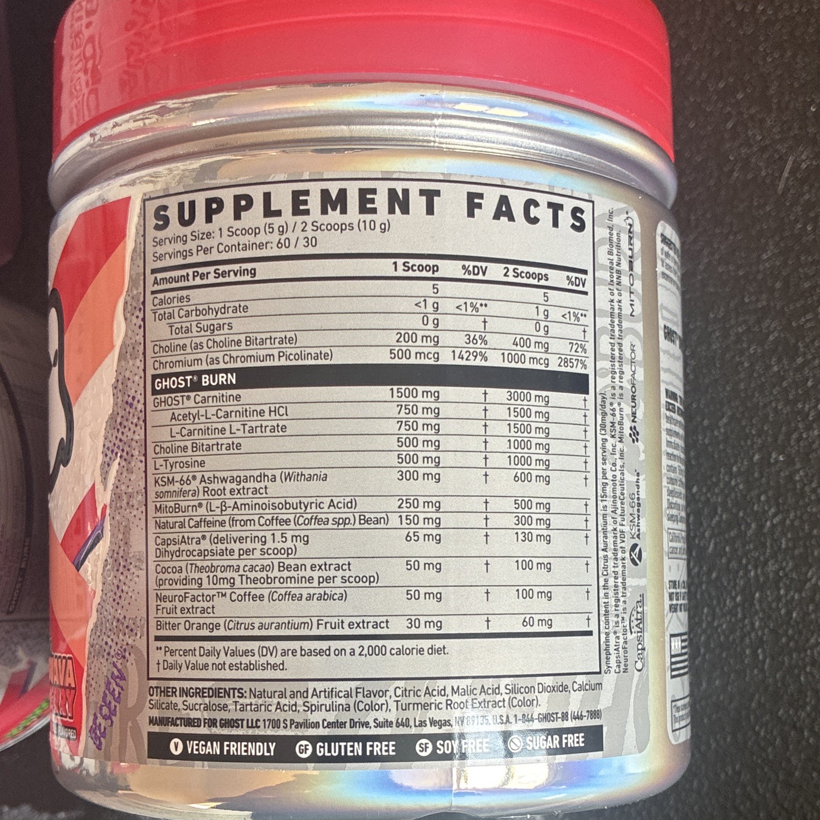 GHOST Burn Weight Loss Powder Guava Berry 10.6oz 300g Vegan exp July 2026