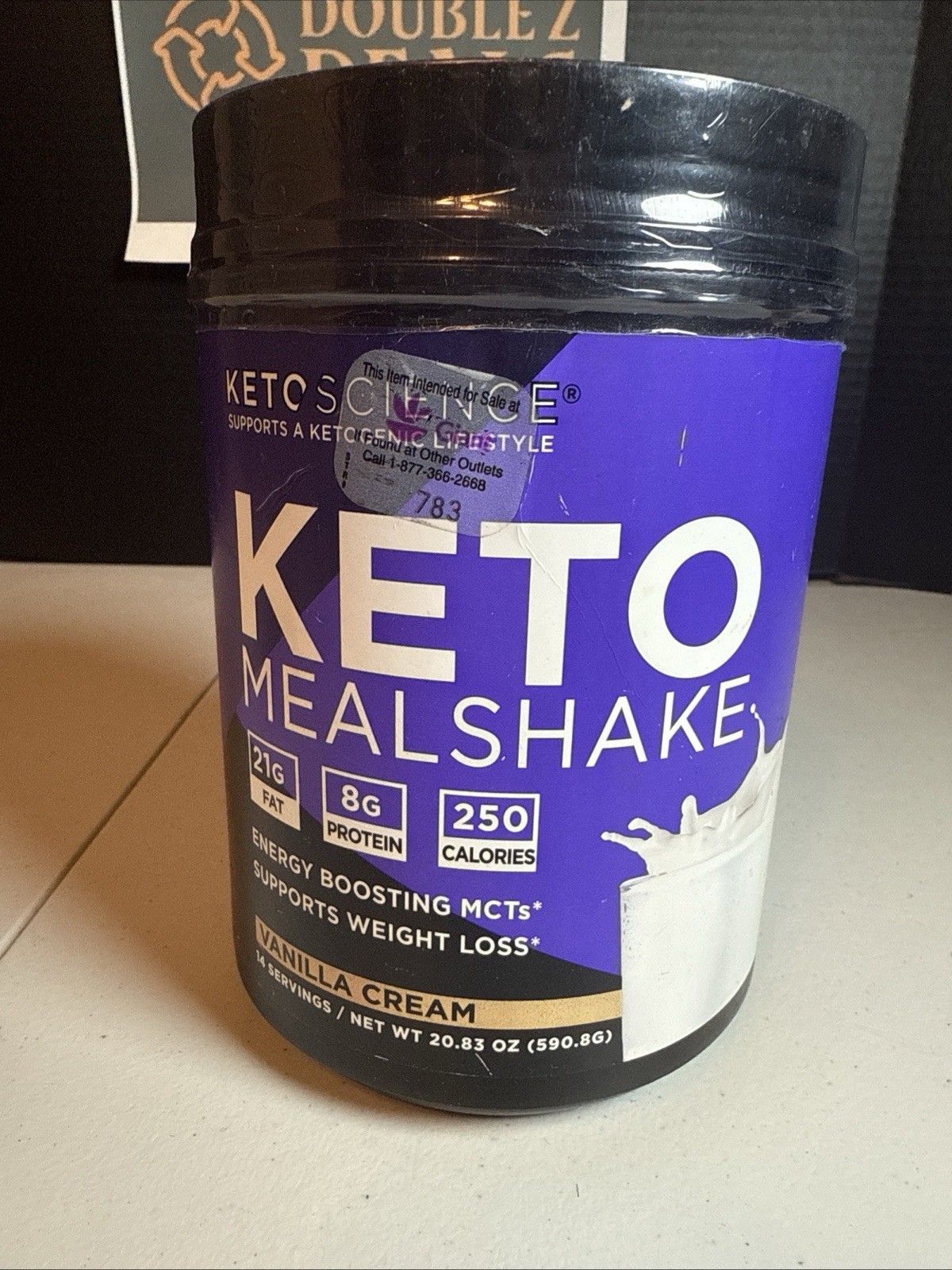 Keto Science Ketogenic Meal Replacement Shake Vanilla 18.8 Oz 14 Servings