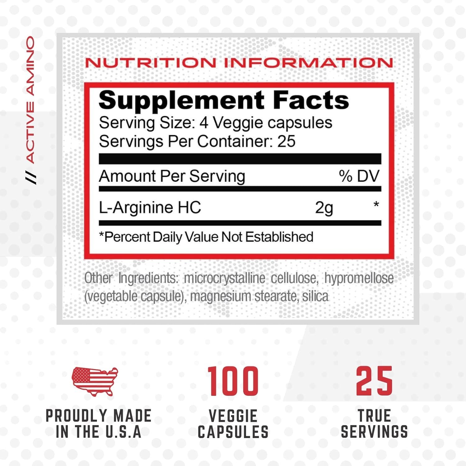 Purus Labs L-Arginine Pump & Grow Active Amino – 100 Capsules