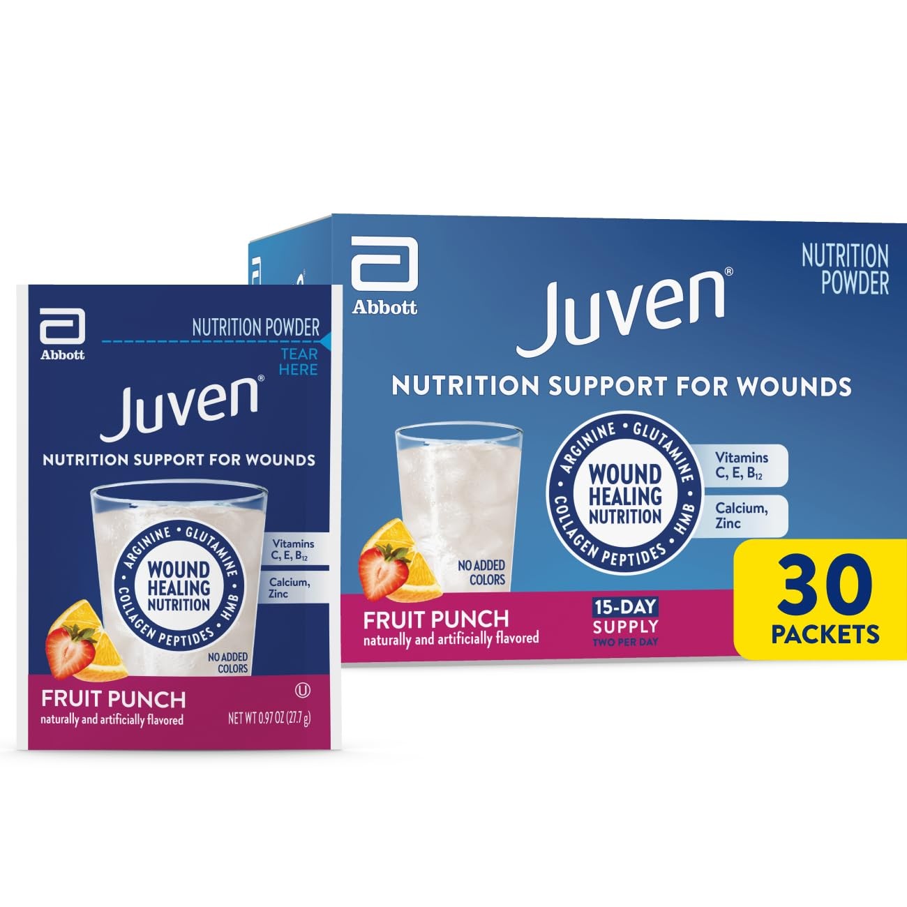 Juven Therapeutic Nutrition Drink Powder Including Collagen 30 Count
