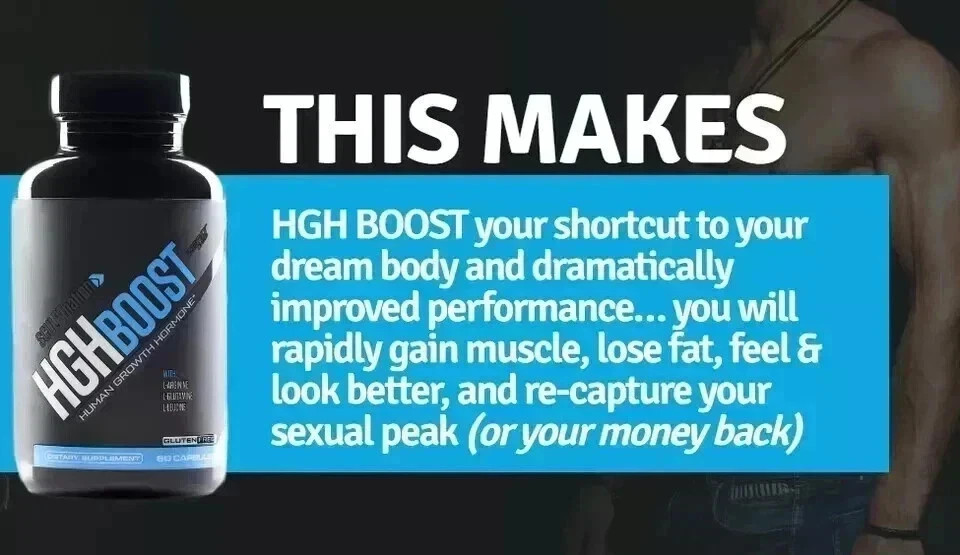HGH BOOST Human Growth Hormone Muscle build Lean Fat Burn Sex – Free Shipping