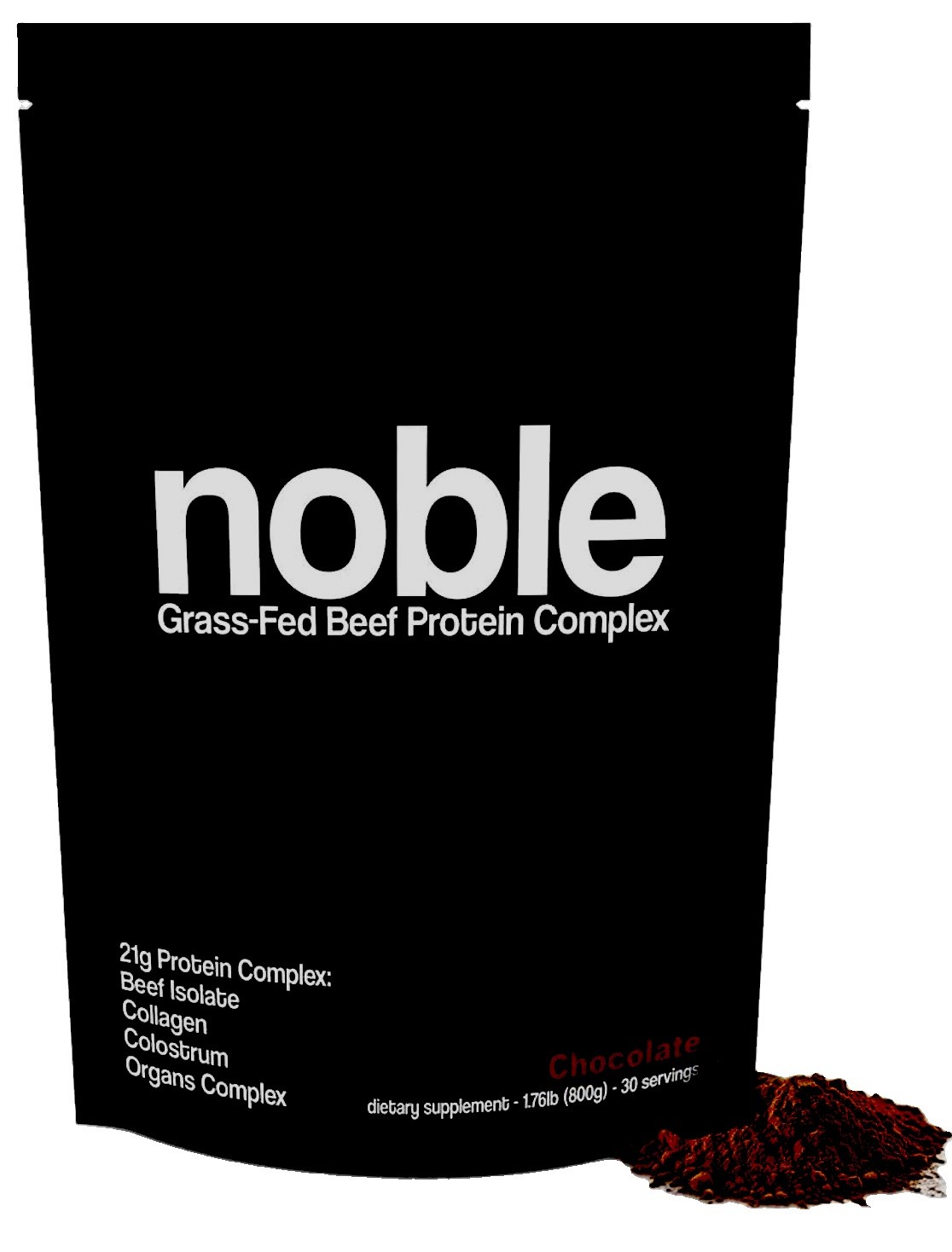 Noble Origin All-In-One Grass Fed Beef Protein Powder-Collagen-No Whey-CHOCOLATE