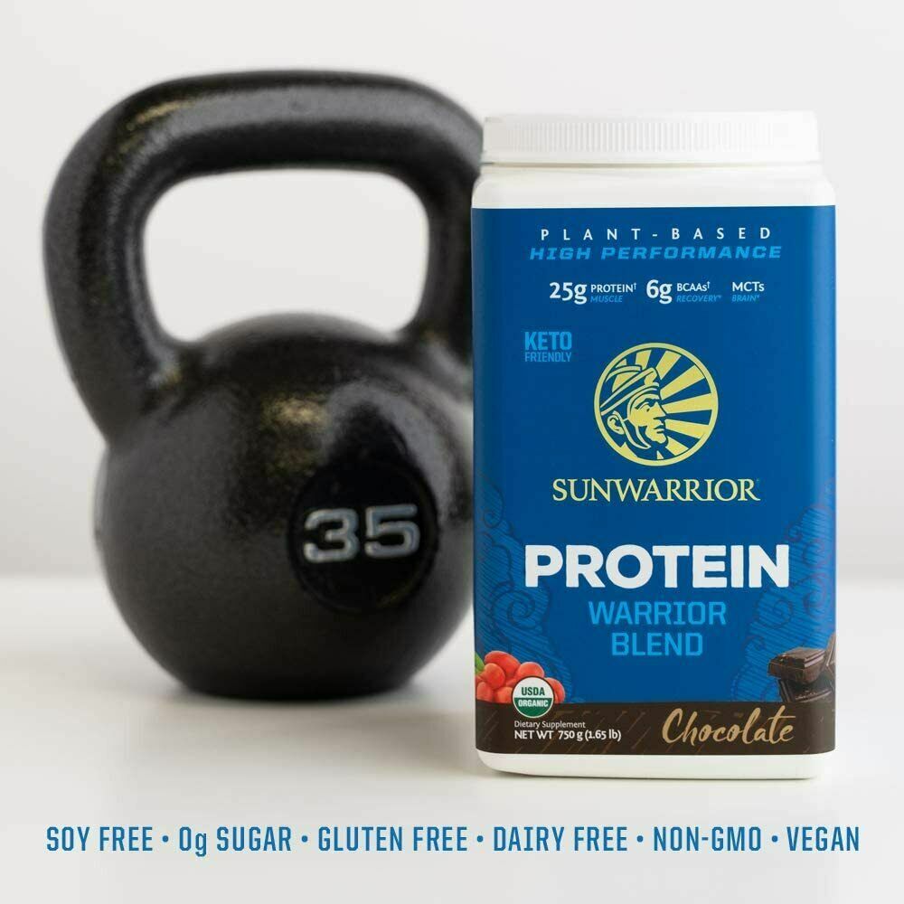 Sunwarrior Warrior Blend, Organic Vegan Protein Powder with BCAAs and Pea…