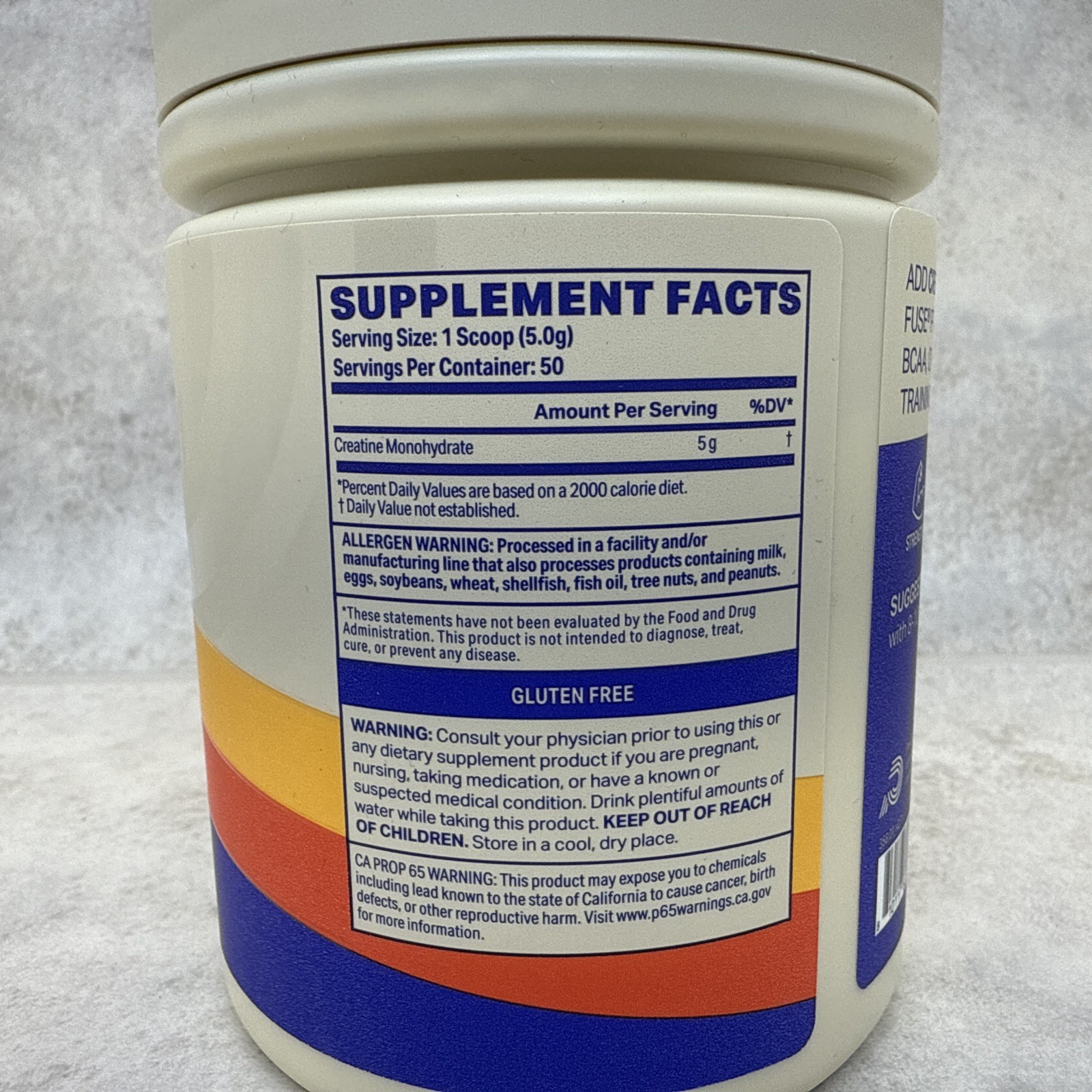 Podium Creatine Monohydrate, 50 Servings, Unflavored, Boost Strength