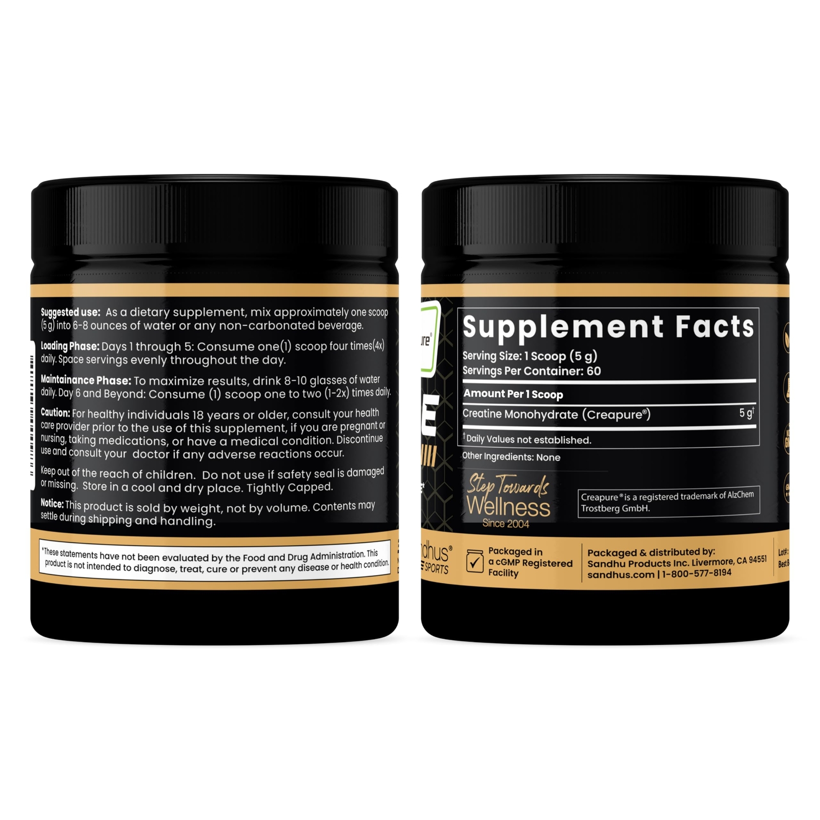Sandhu’s Creapure German Creatine Monohydrate Powder Supplements for Men & Wo…