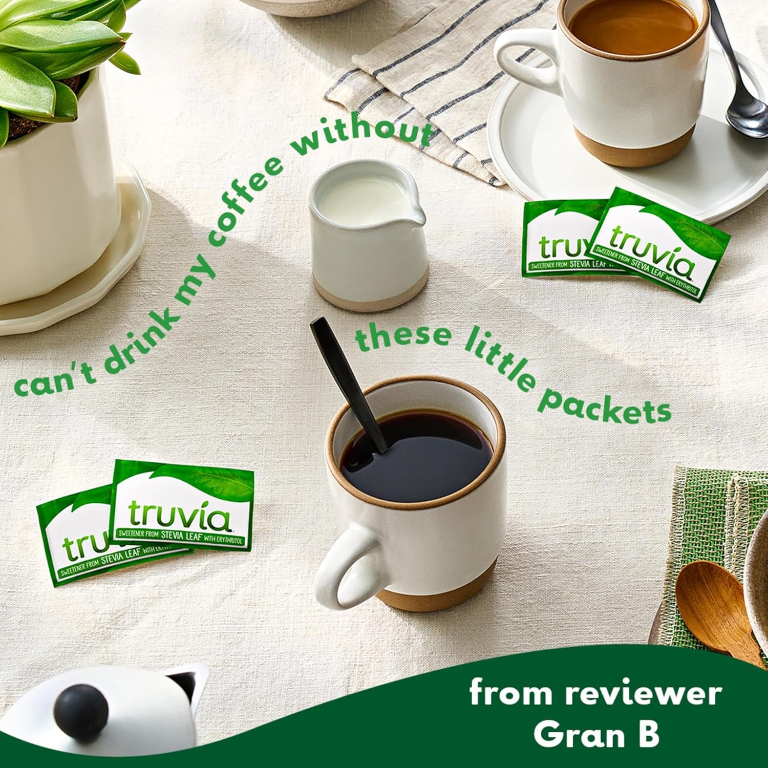 Truvia Natural Stevia Sweetener Packets, (Net Wt. 5.64 80 Count (Pack of 12)