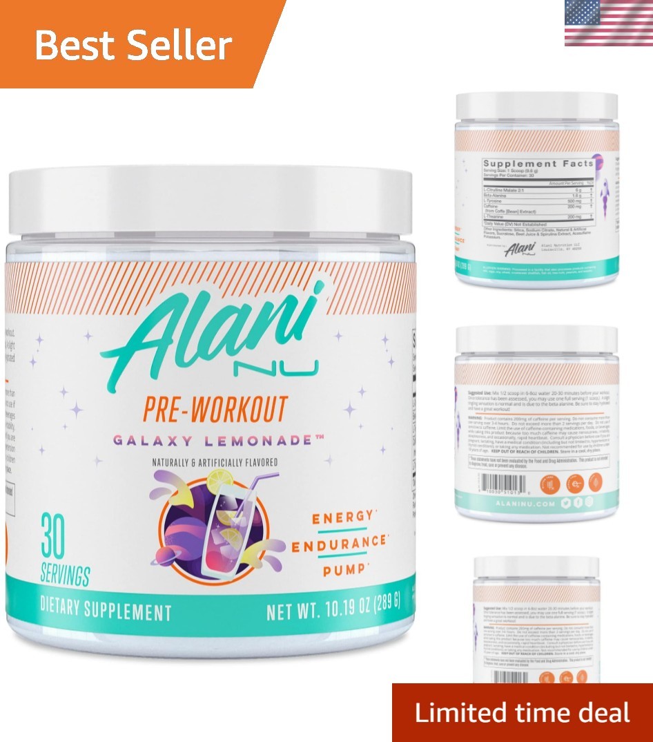 Sugar-Free Energy Boost Pre Workout with L-Theanine and Citrulline – 30 Servings