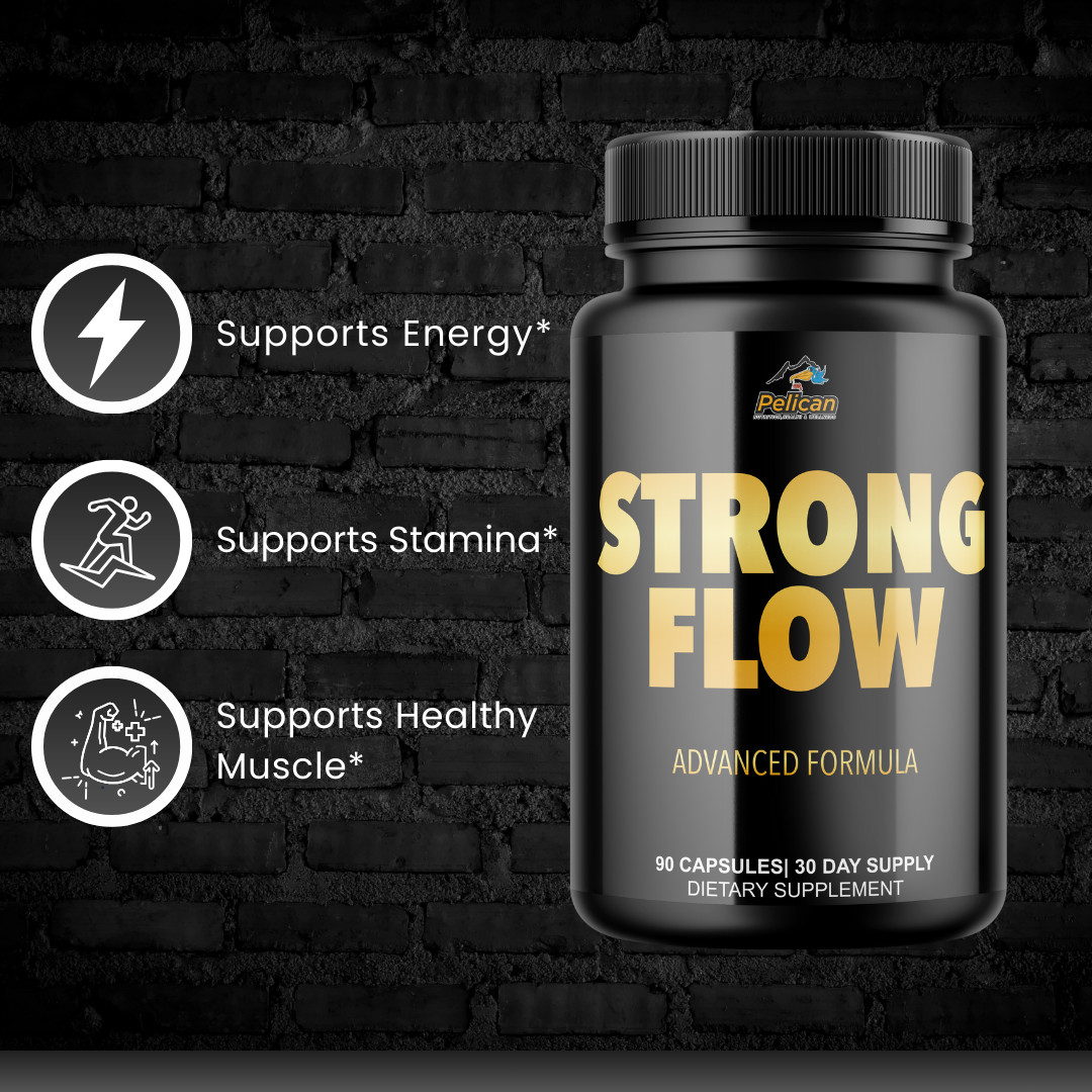 Strong Flow- Bodybuilding & Men’s Health Support- 12 Bottles- 1080 Capsules