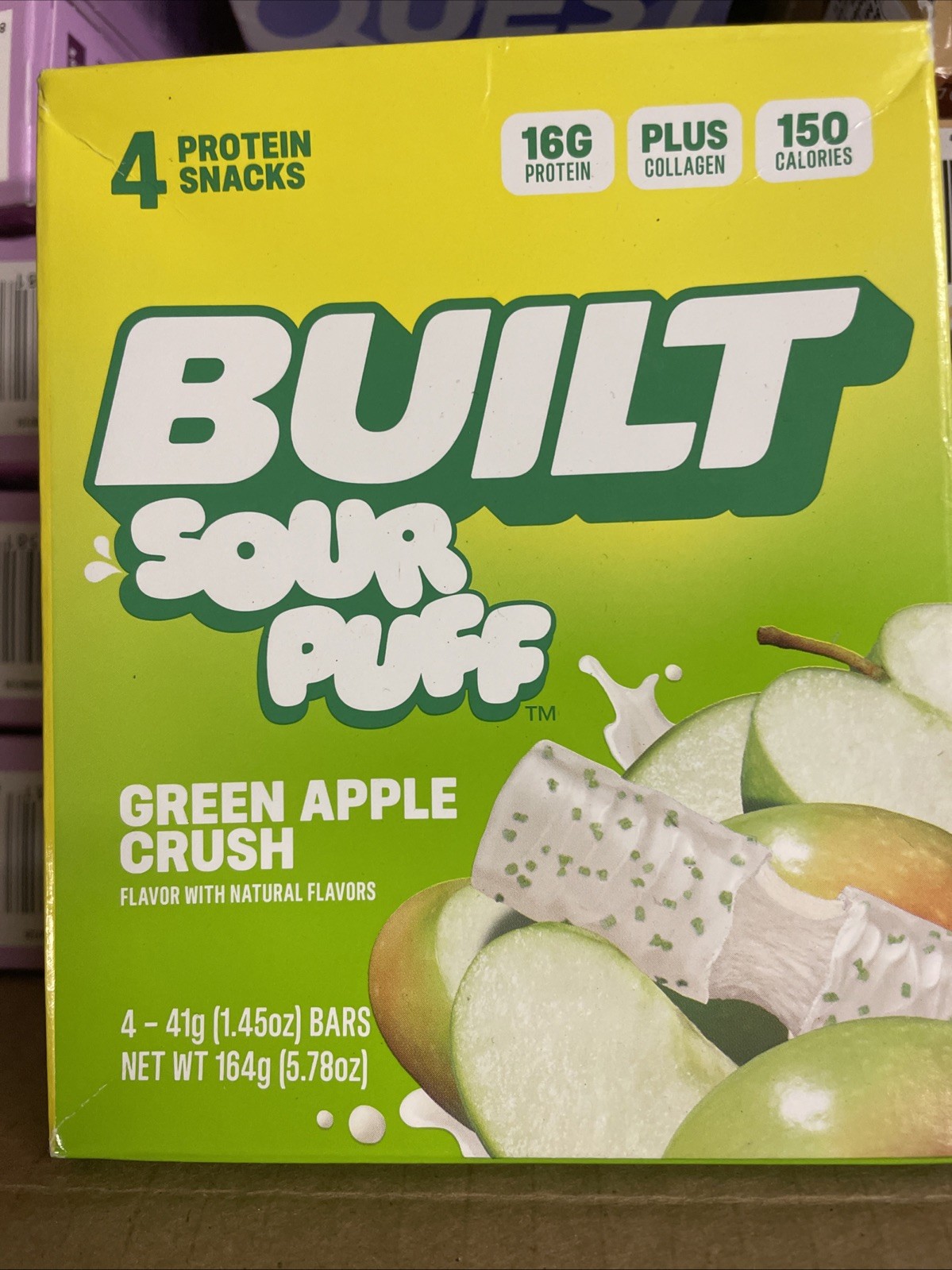 Built Sour Puff Green Apple Crush 4 Count In Date