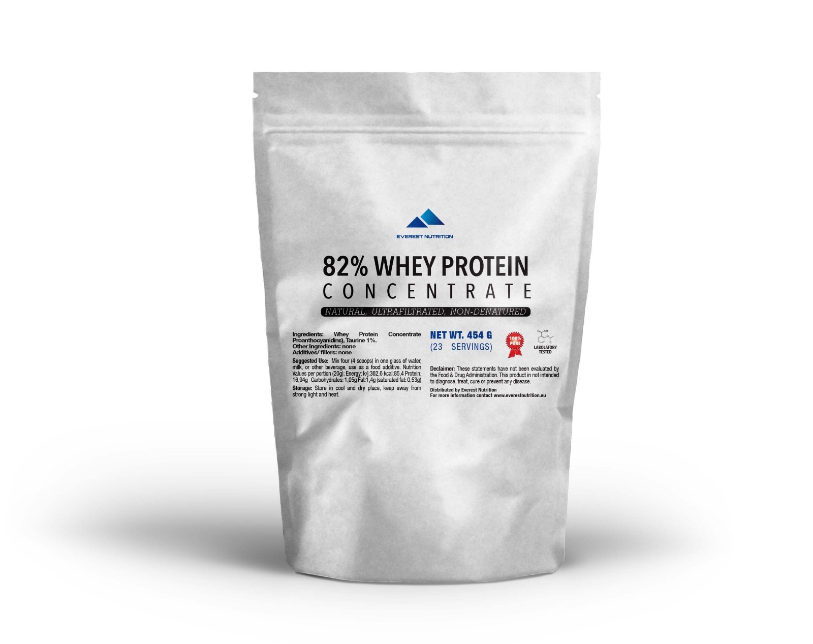 WHEY PROTEIN CONCENTRATE WPC 82% PURE POWDER NATURAL FLAVOUR