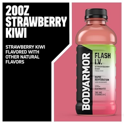 Electrolyte Hydration Drink, Strawberry Kiwi, Coconut Water, 20 Fl Oz, Pack of 1