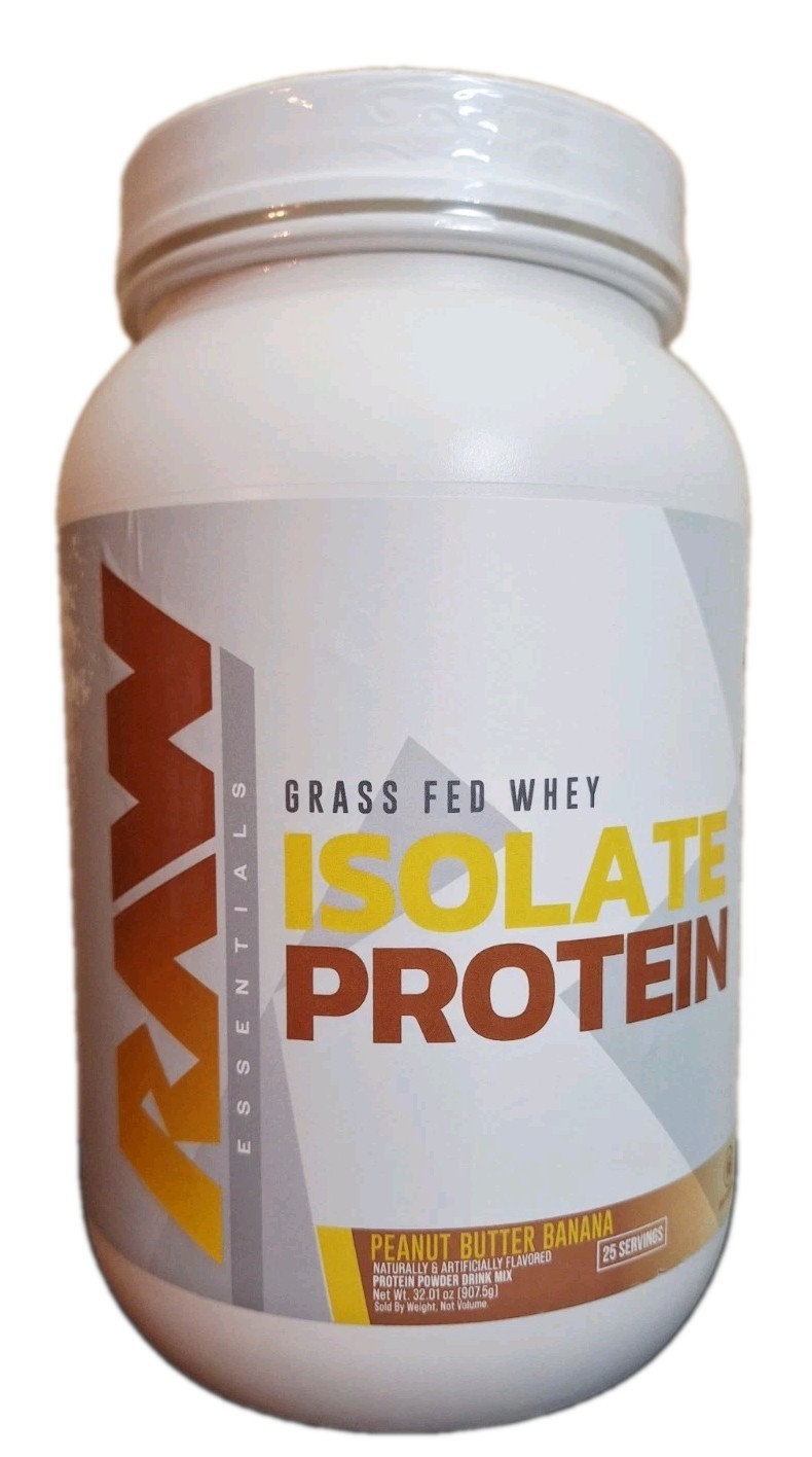 Raw 100% Grass-fed Whey Isolate, Peanut Butter Banana🍌 25 Servings, 12/2027✨️