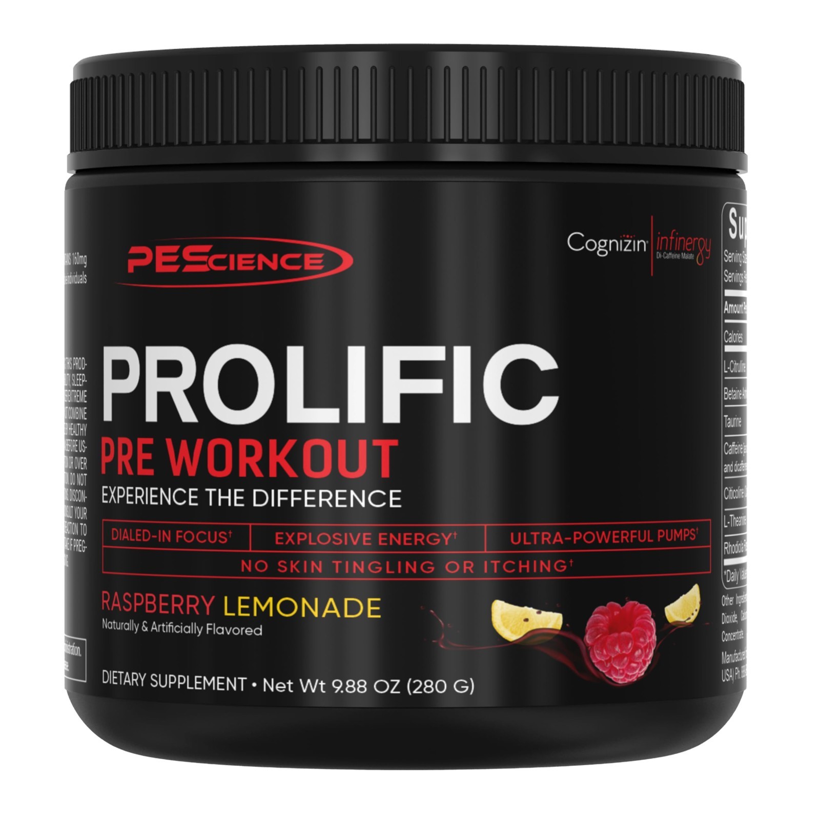 Raspberry Lemonade Pre-Workout Powder – 40 Scoops | Nitric Oxide Booster, Energy