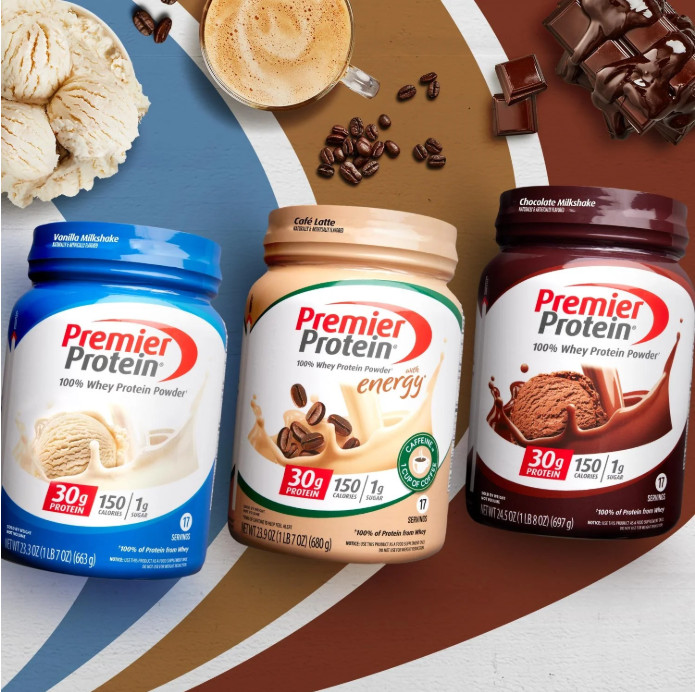 2 Pack Premier Protein 100% Whey Protein Powder, Chocolate Milkshake, 24.5 oz
