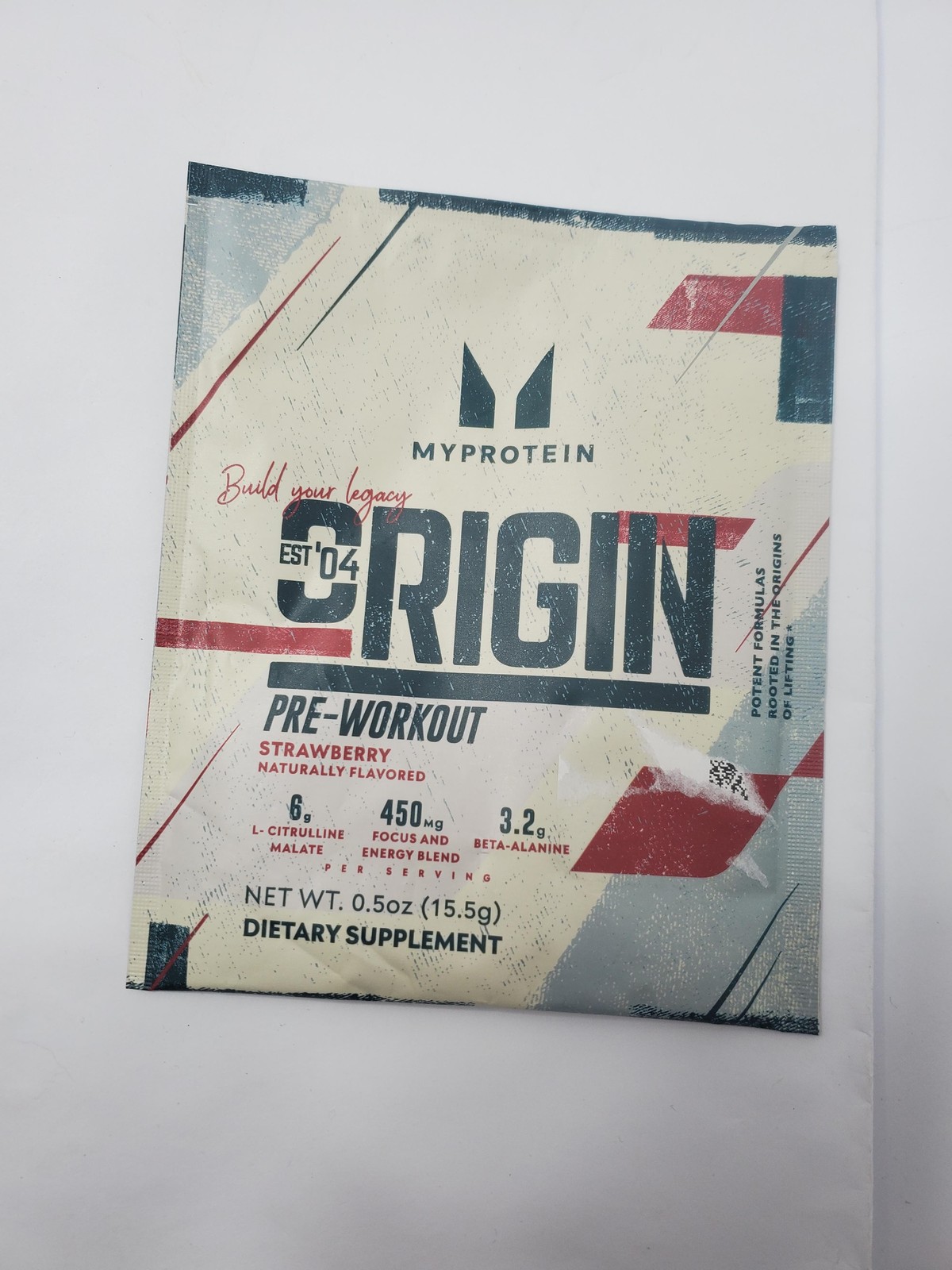 10pk Myprotein Origin Pre-Workout Strawberry 0.5 Oz Sachets 300mg exp 8/26