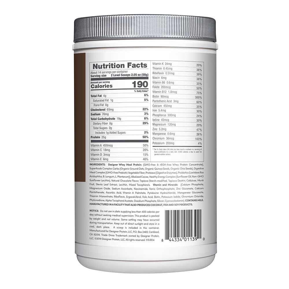 Designer Wellness, Designer Whey Protein Meal Replacement Powder, Organic Sup…
