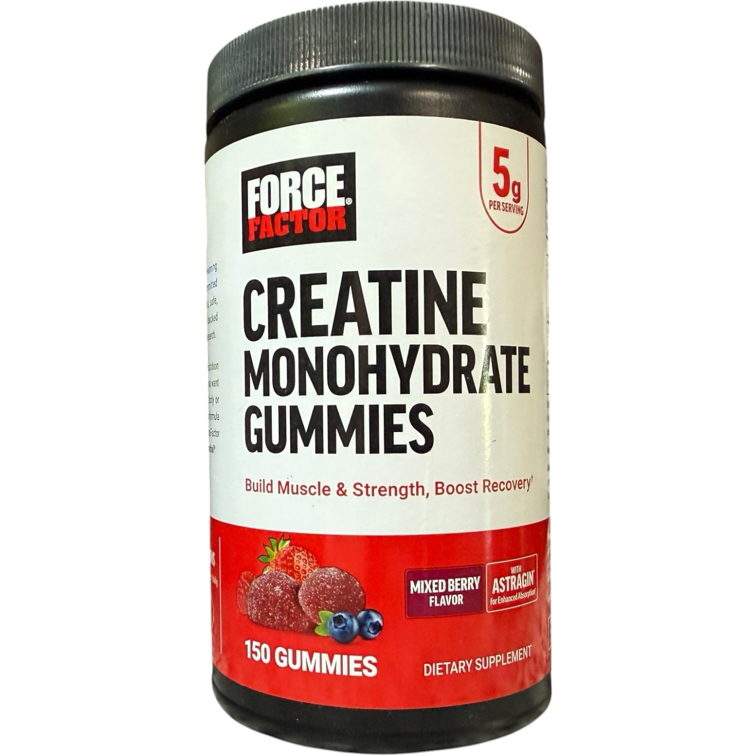 Force Factor Creatine Gummies 150gummy Creatine Monohydrate Muscle Gain 5g Dose