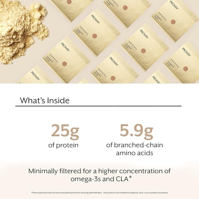 Promix Grass Fed Whey Protein Madagascar Vanilla 2.5lb Clean Protein