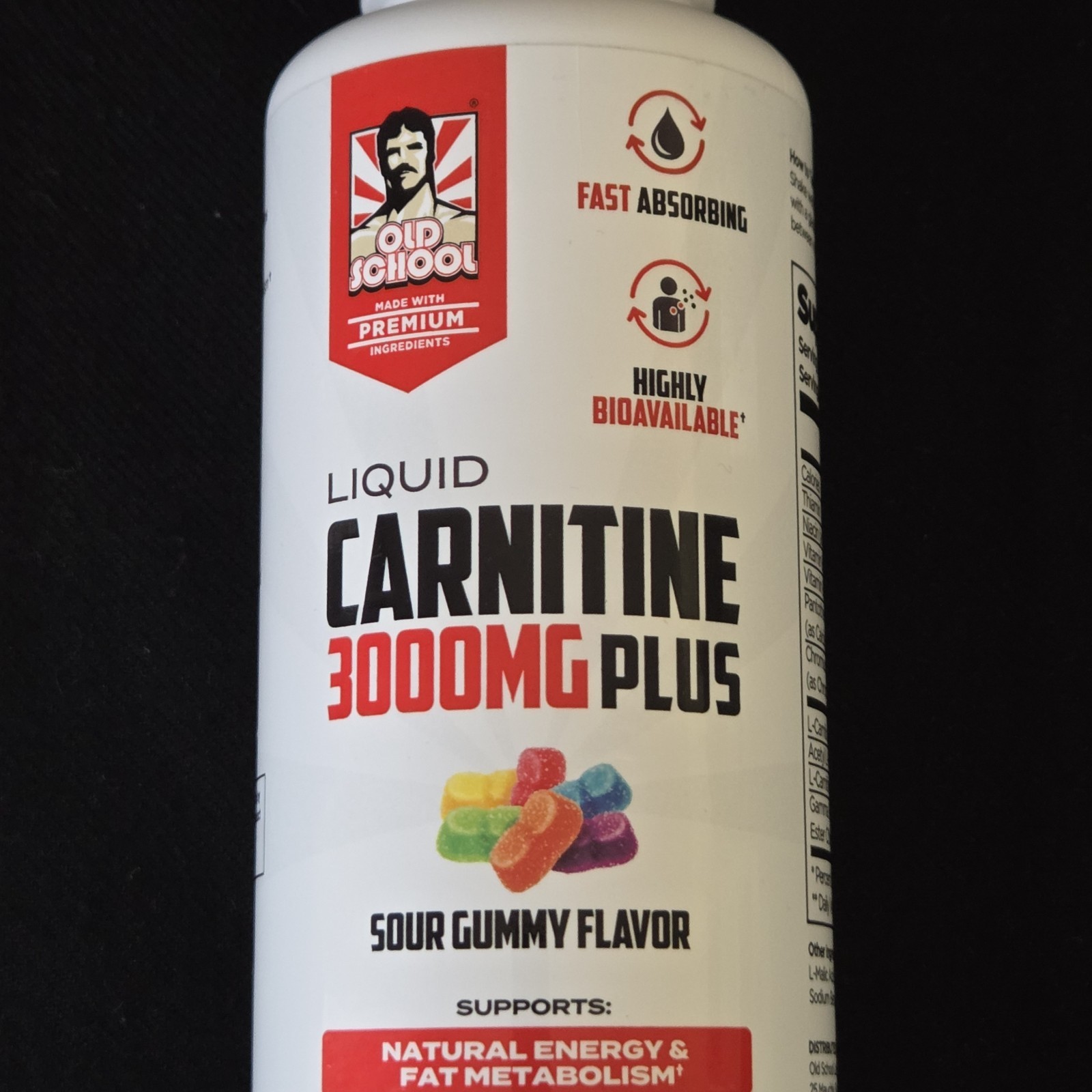 Old School Labs Liquid L-Carnitine 3000mg Advanced 4in1 Formula Supplement 16oz