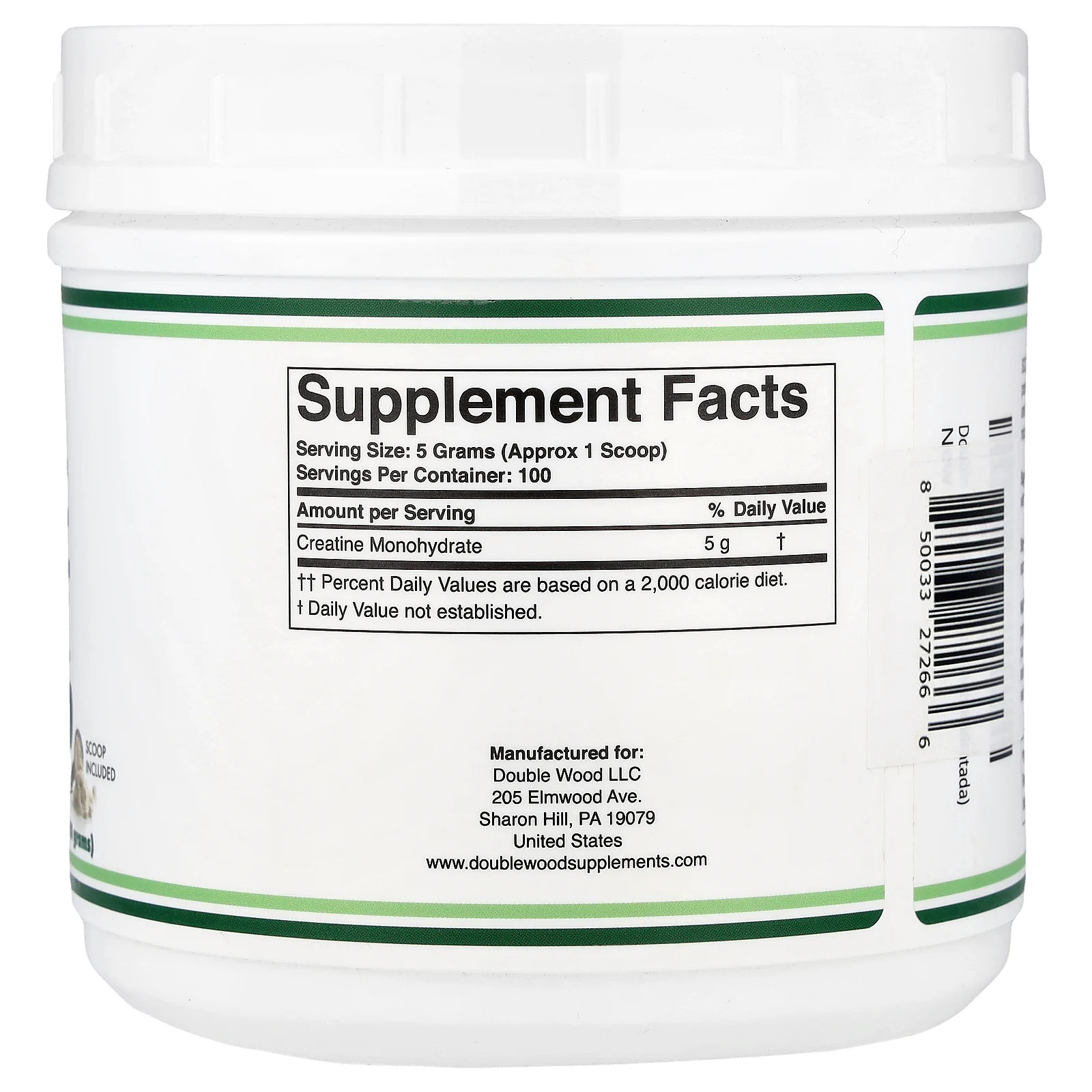 Creatine Monohydrate Powder, Unflavored, 1.1 lbs (500 g)