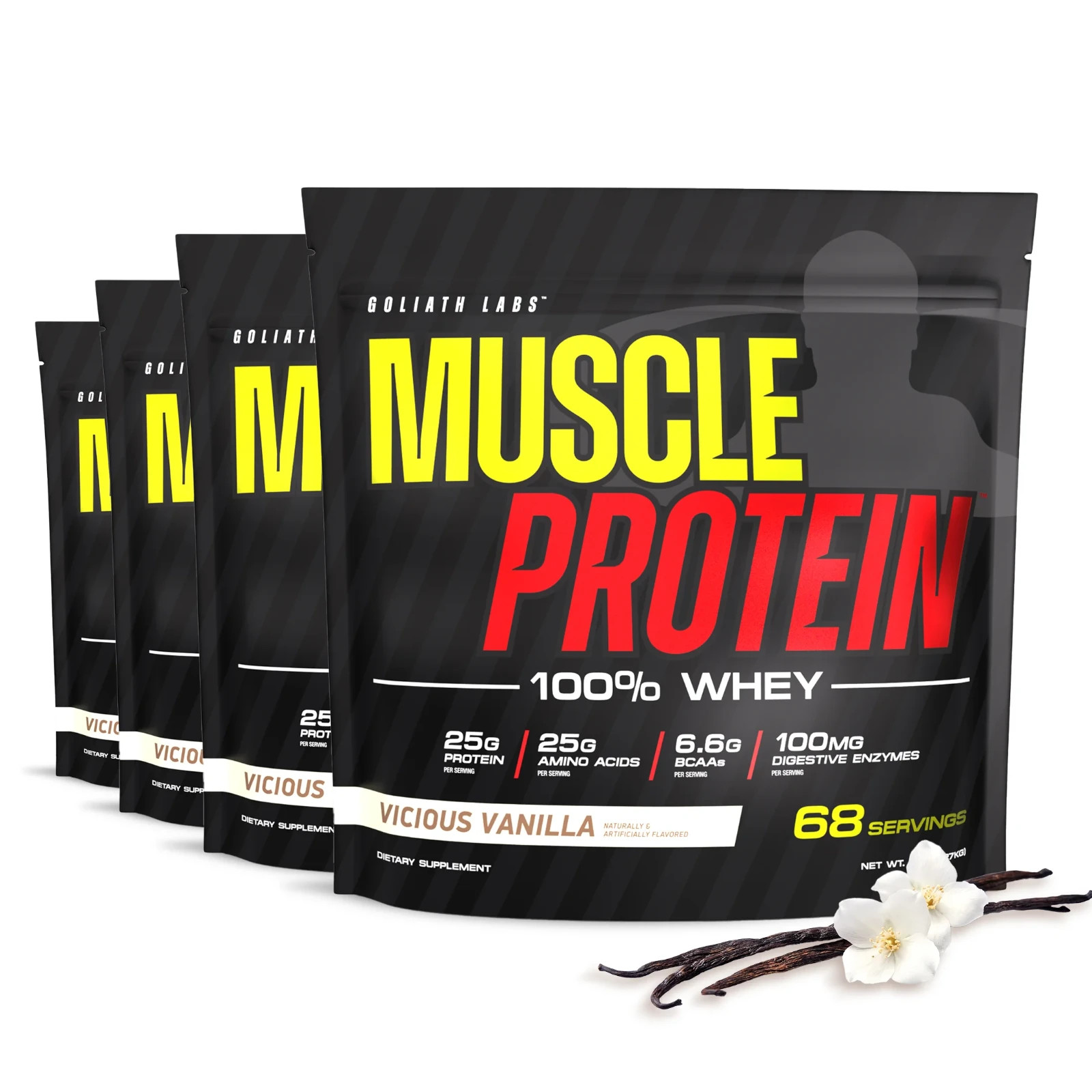Whey Protein Powder 2.2LB Goliath Labs 30 Servings