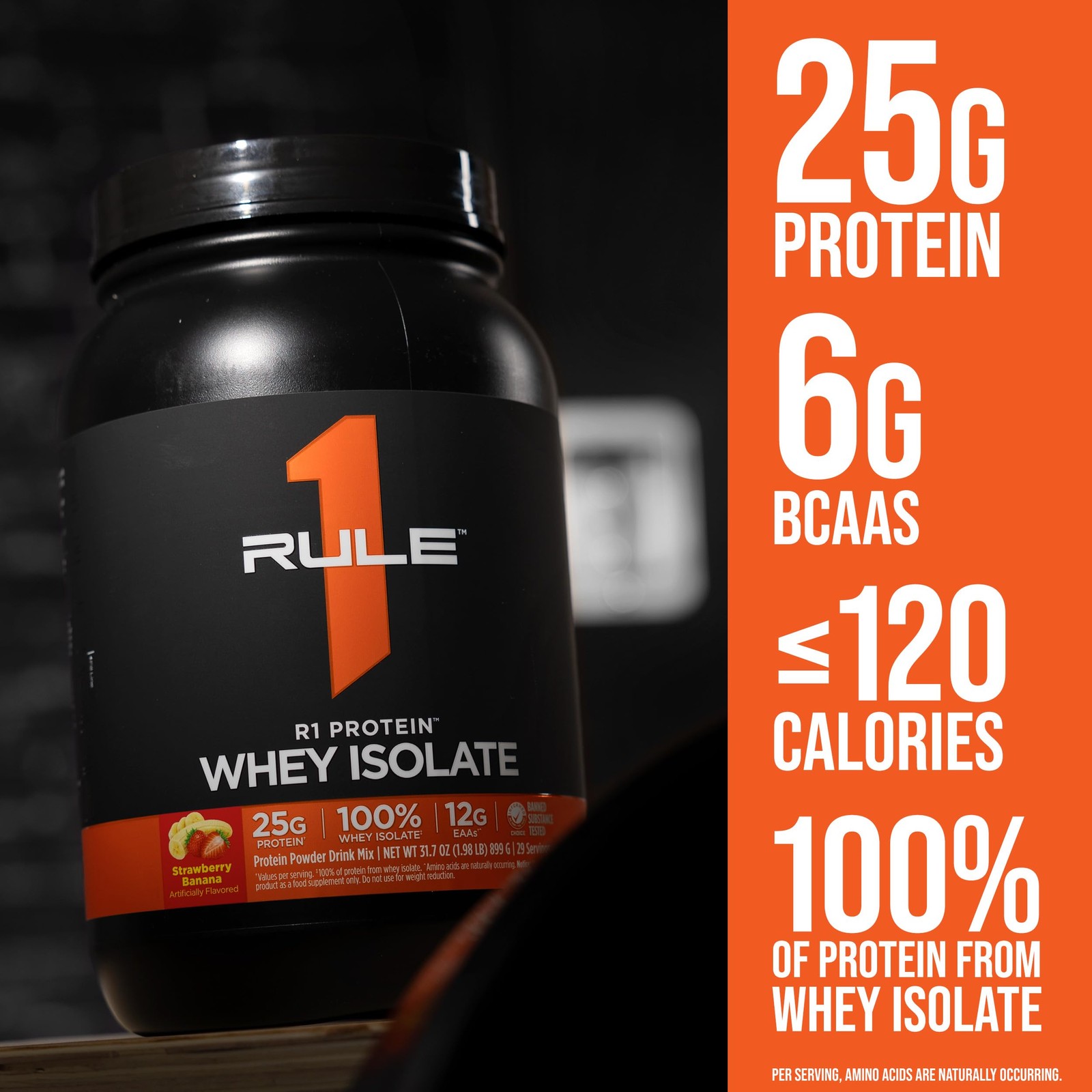 Whey Protein Isolate, Chocolate Fudge, 28 Servings – 25g Protein for Workout