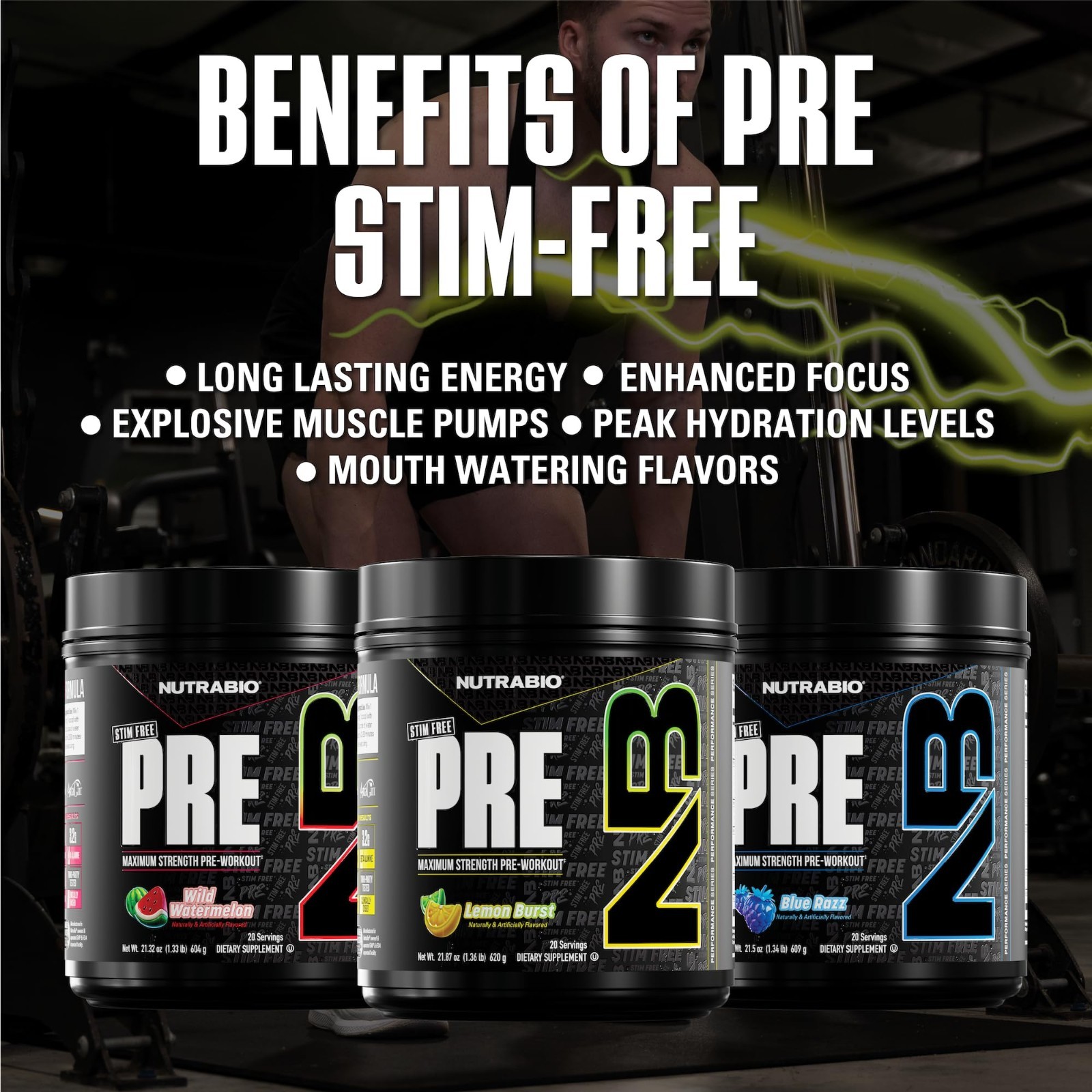 Stim-Free Pre Workout Powder | Non-Stimulant Energy, Focus & Endurance | 10g Cit