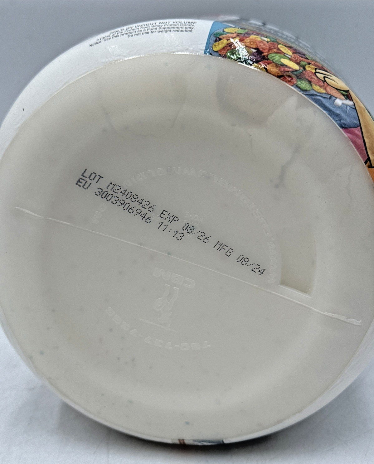 Dymatize ISO100 Fruity Pebbles Whey Protein Isolate 3lb 45 Serv 08/26 DENTED TUB