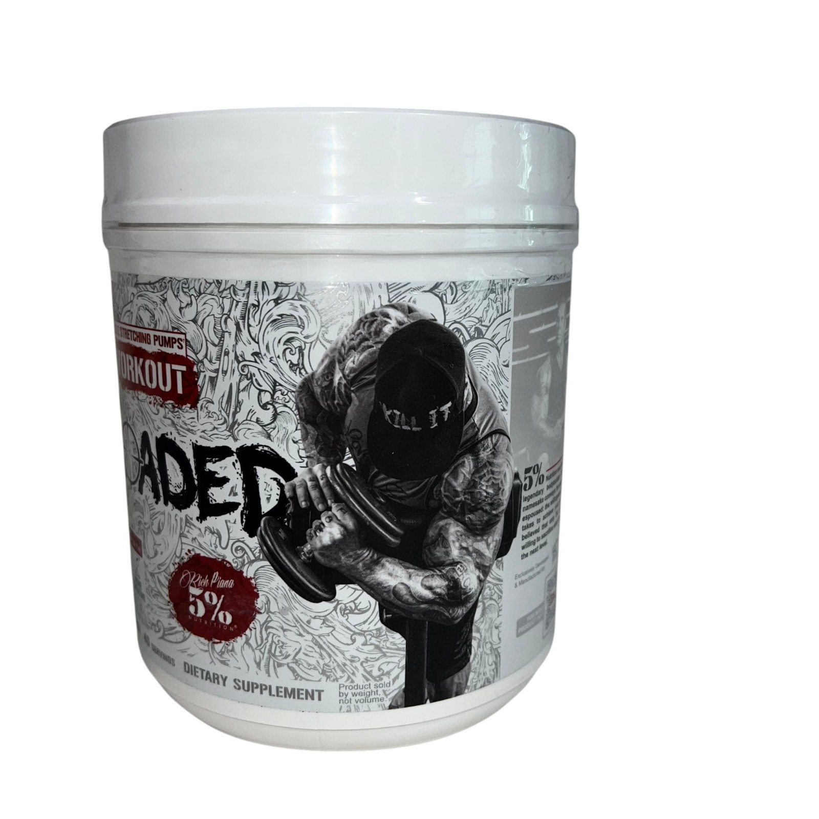 5% Nutrition Rich Piana Reloaded Pre-Workout Fruit Punch High Stim 30 Serv