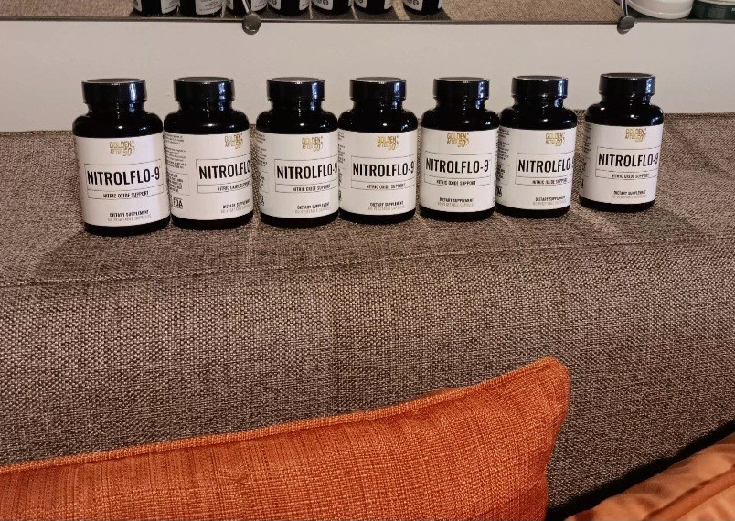 Golden Hippo NitroFlo-9 Nitric Oxide Support Capsules Bodybuilding Supplement