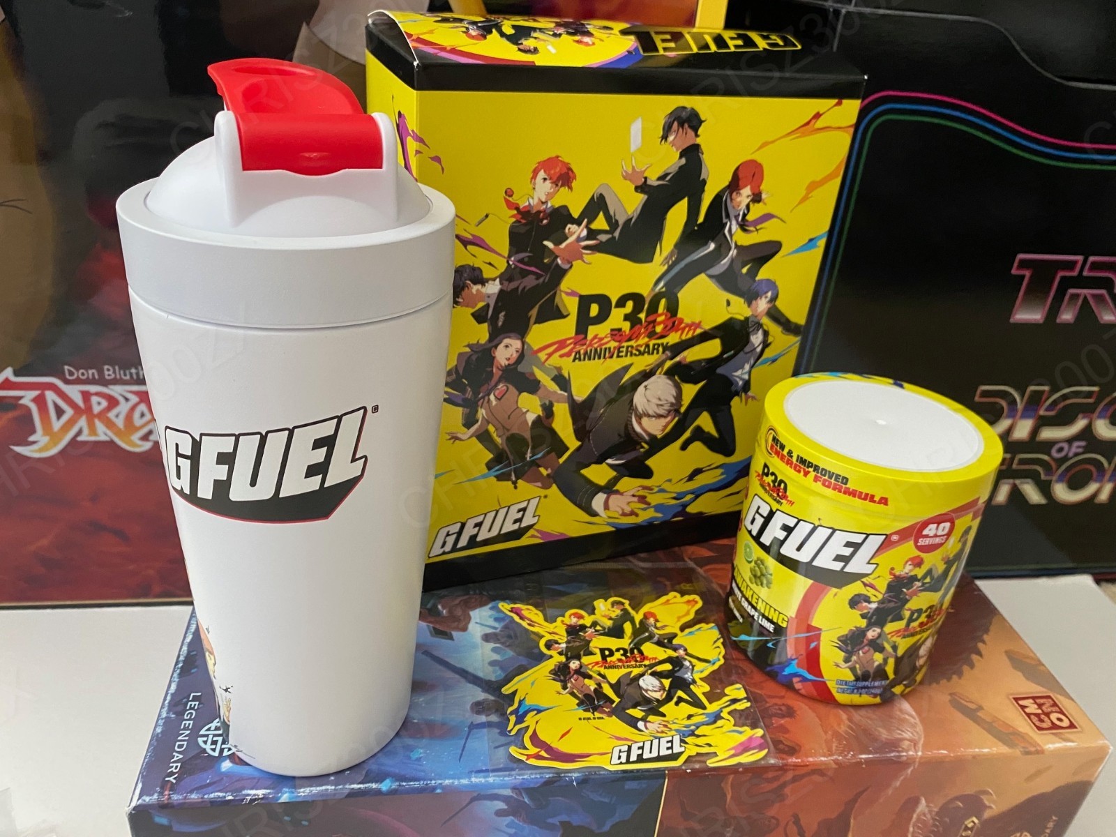 GFUEL Persona P30 Awakening Collector’s Box 30th Anniversary Shaker + Tub G FUEL