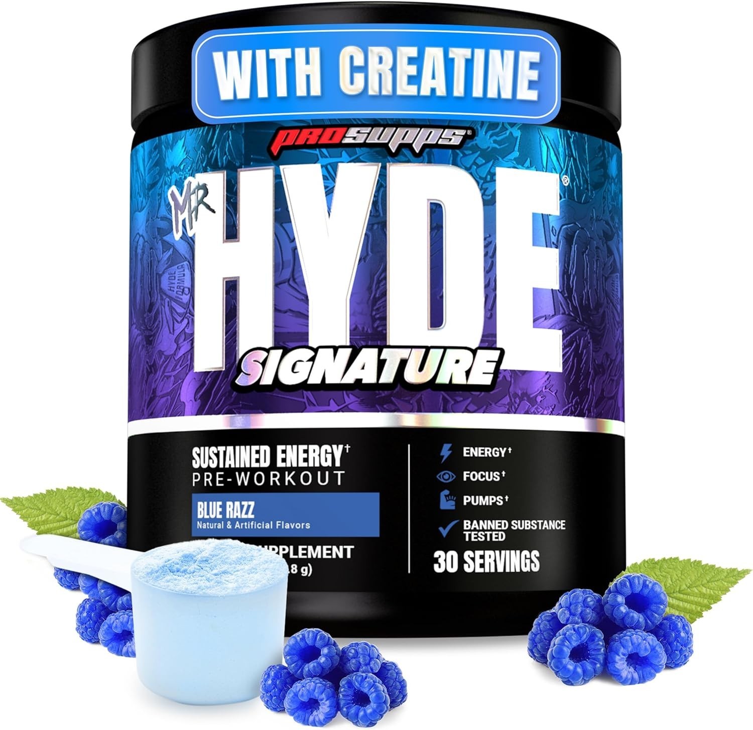 ProSupps Mr. Hyde Signature Pre Workout Powder with Creatine, Beta Alanine & Caf