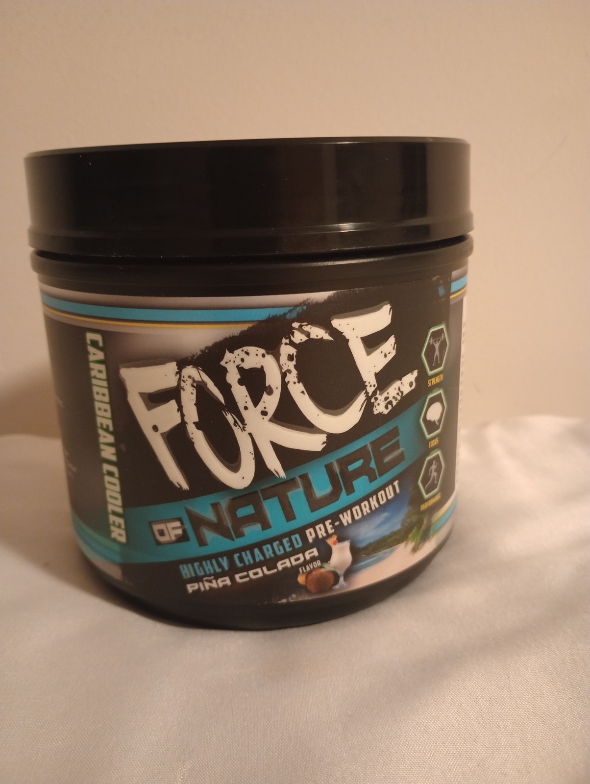 FORCE High Stim Pre Workout Supplement Caribbean Cooler Pina Colada Flavor