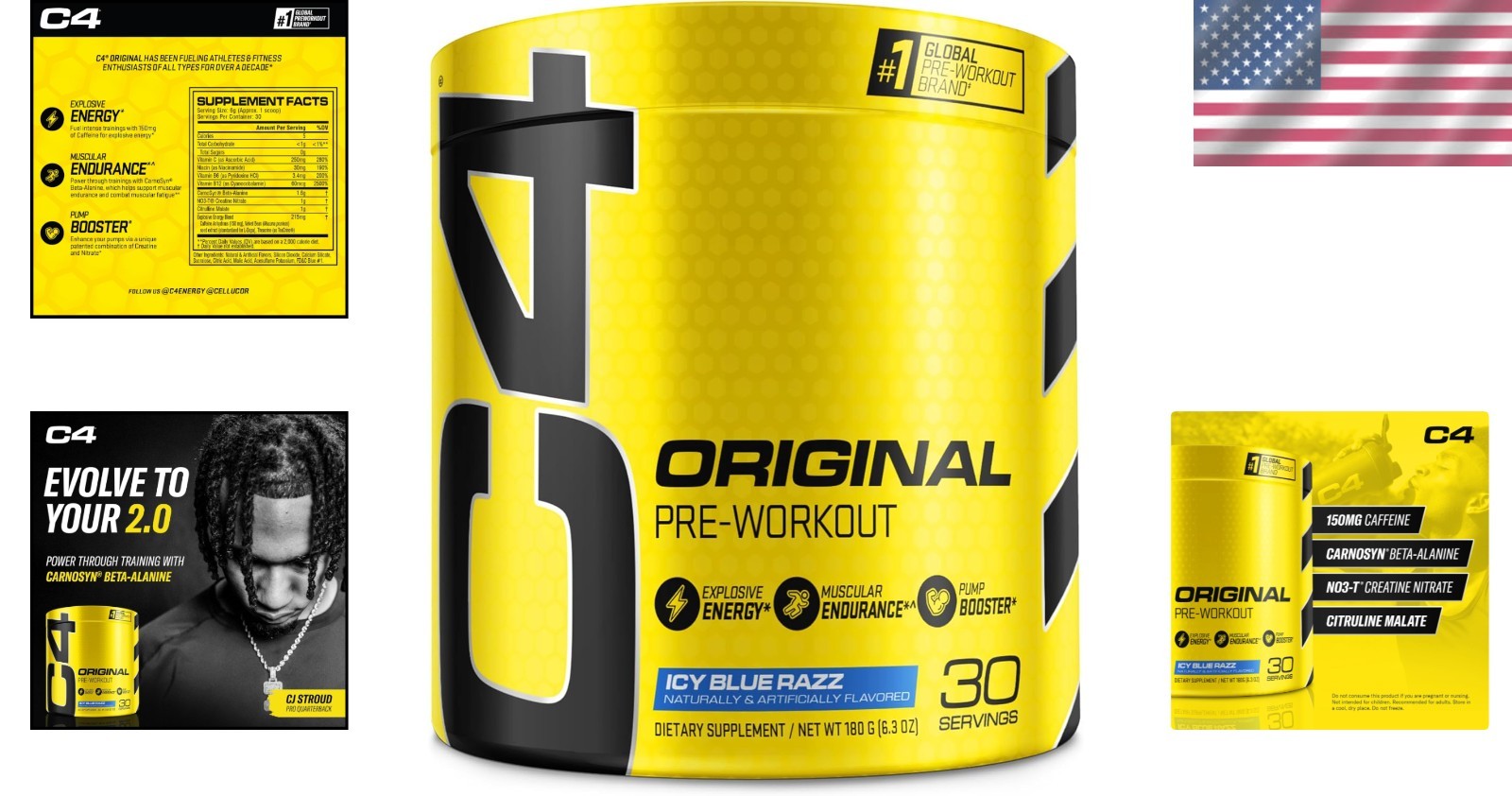 Pre-Workout Powder For Endurance, Focus &