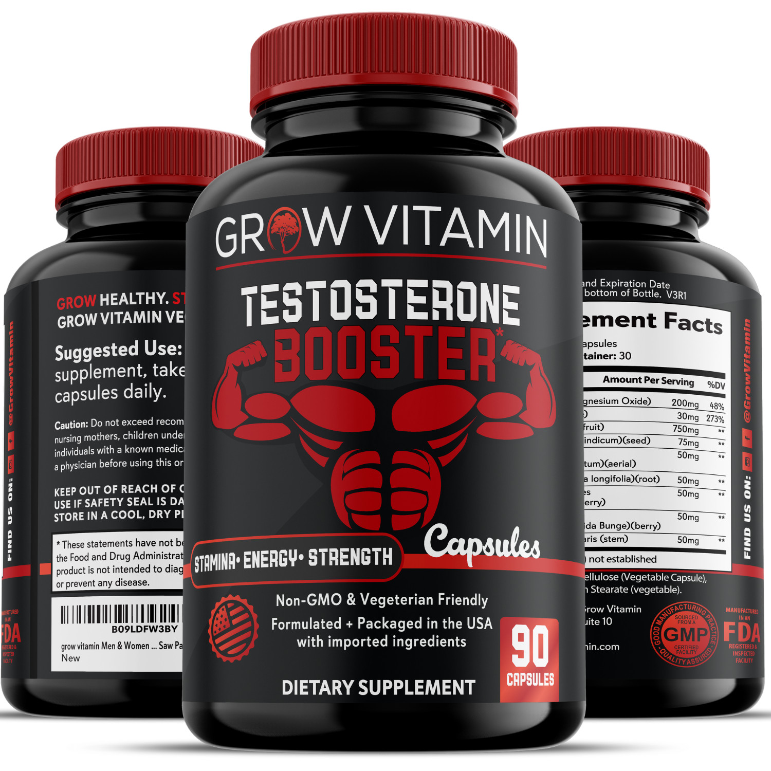 TEST BOOST Max Men Testosterone Strength Build Muscle Power Sex bOOst, 90 CAPS