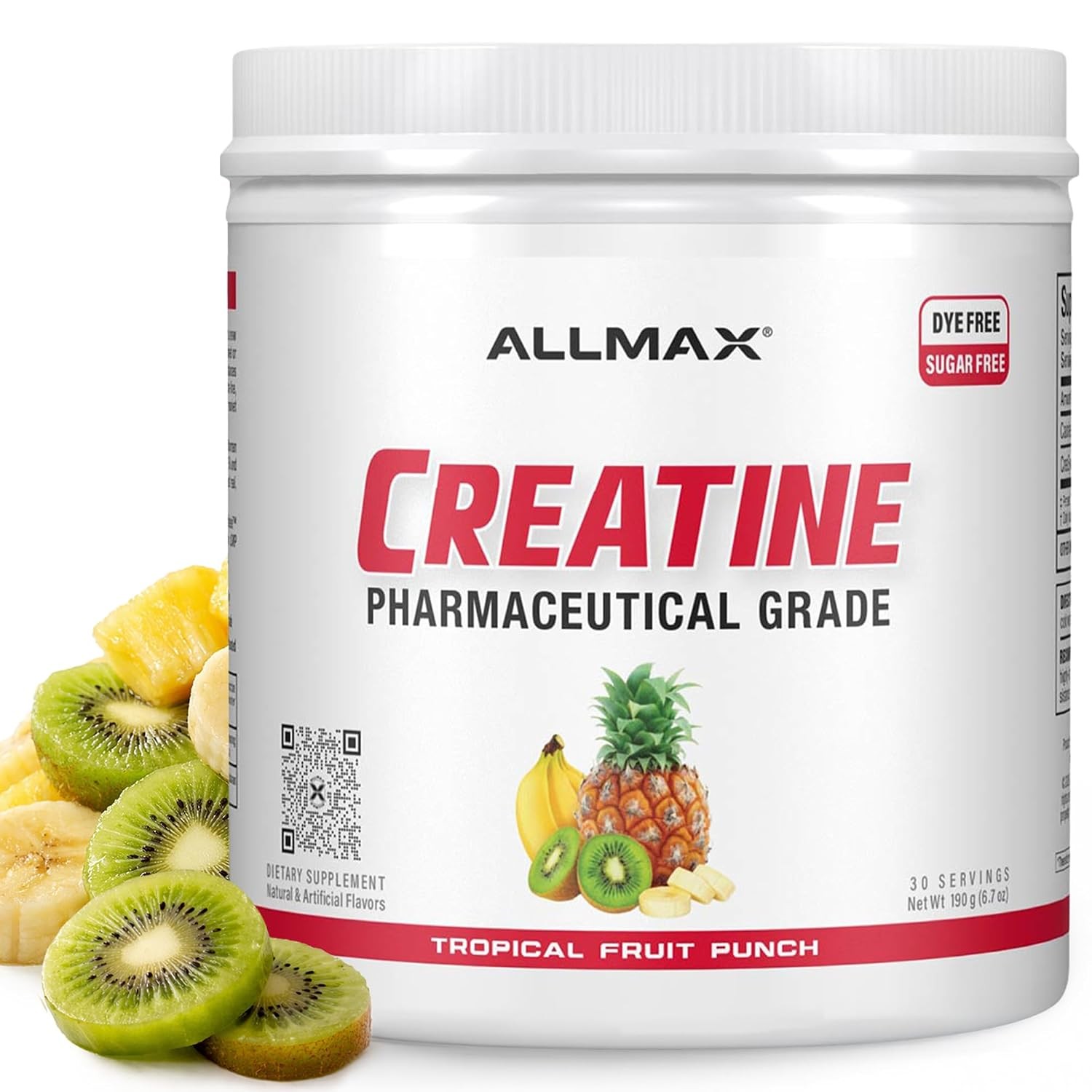 ALLMAX Nutrition Creatine Monohydrate Powder, Tropical Fruit Punch – Pure Micron
