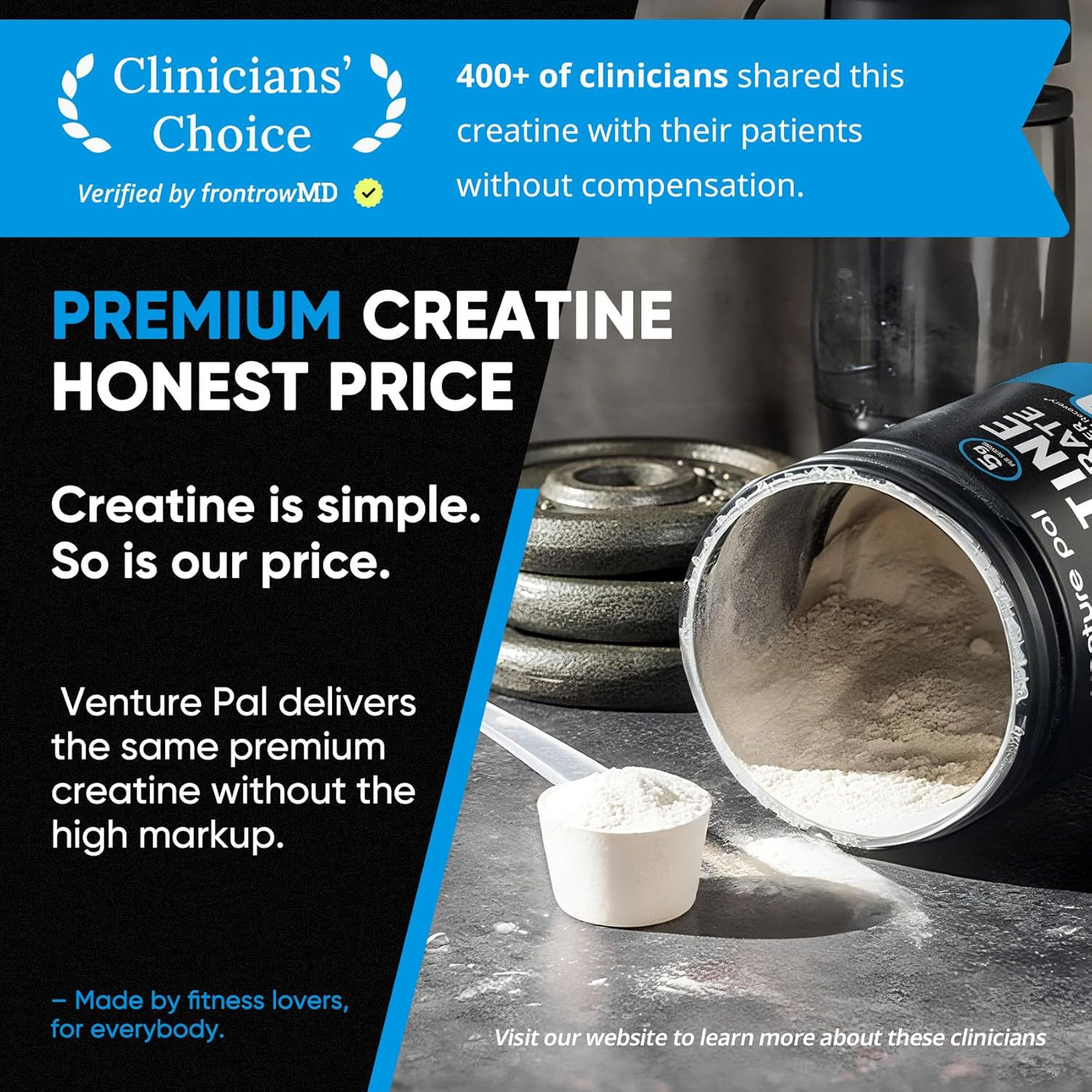 Creatine Monohydrate Powder Micronized Unflavored 5g Per Serving Vegan Keto